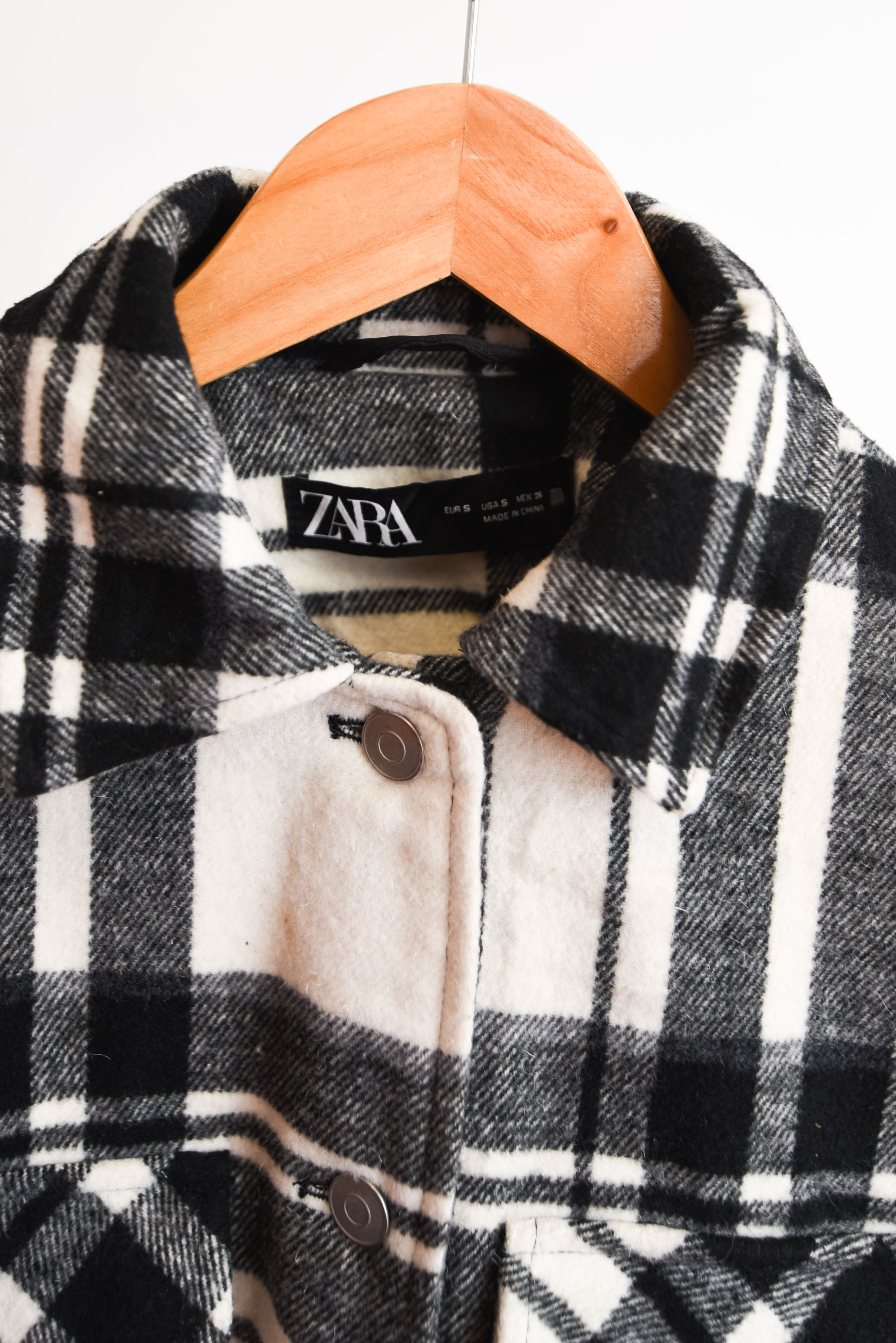 Chaqueta tartán b&w