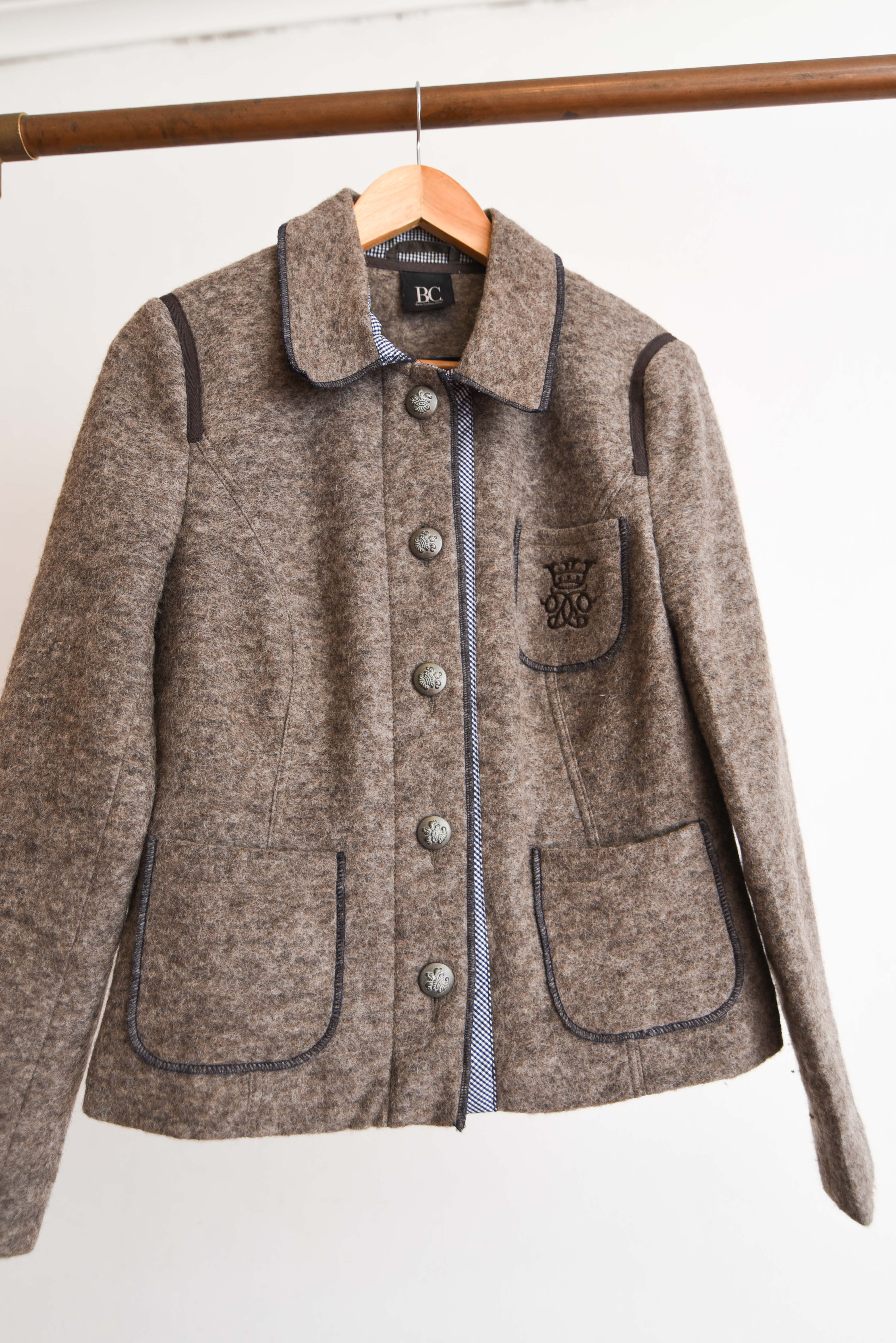 Chaqueta gris lana royal