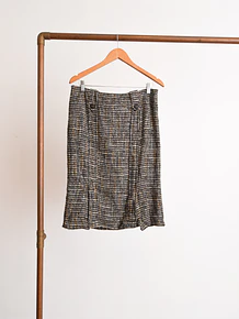 Falda formal midi tweed