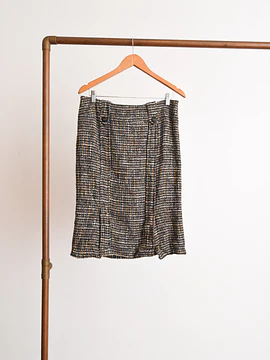 Falda formal midi tweed