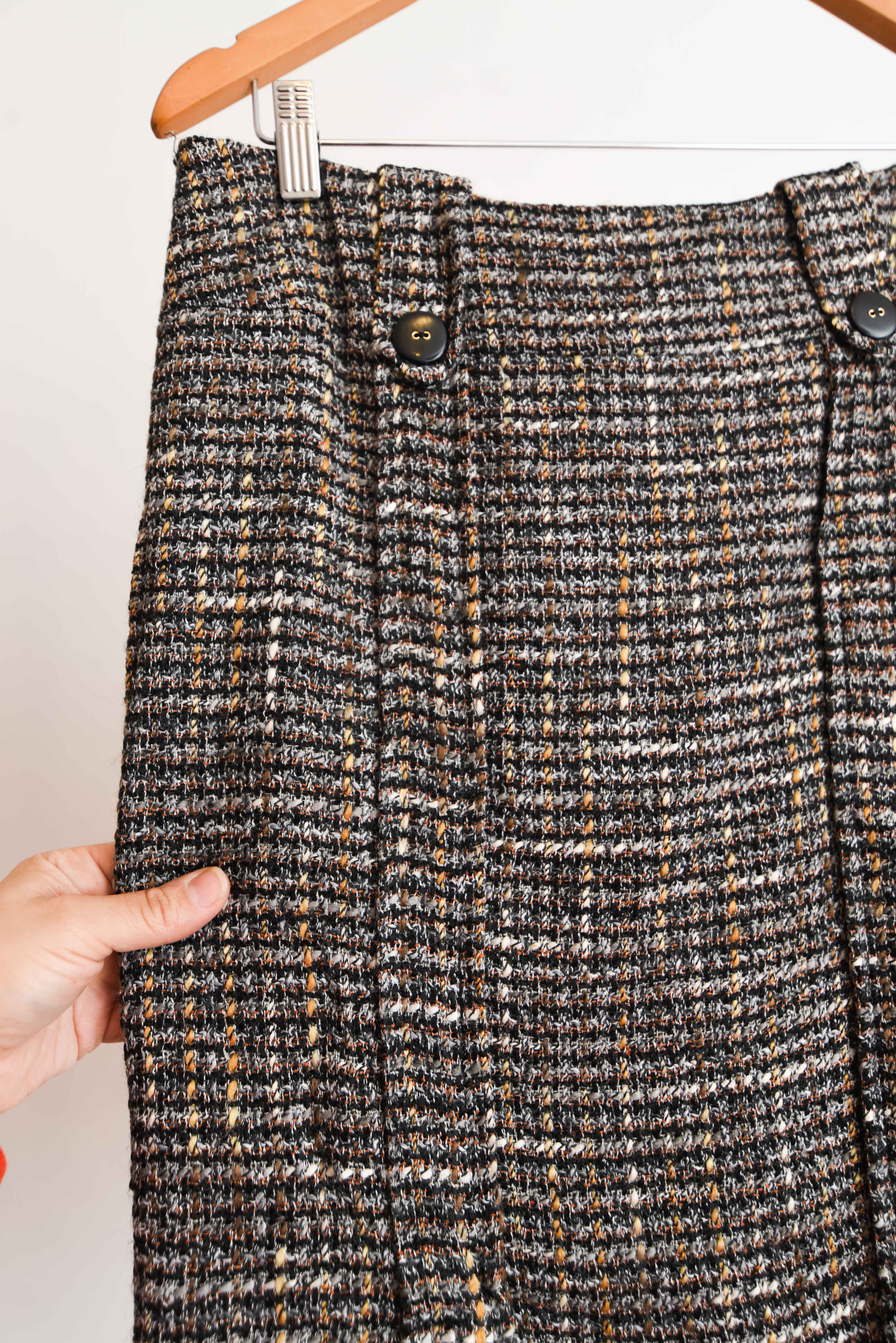 Falda formal midi tweed