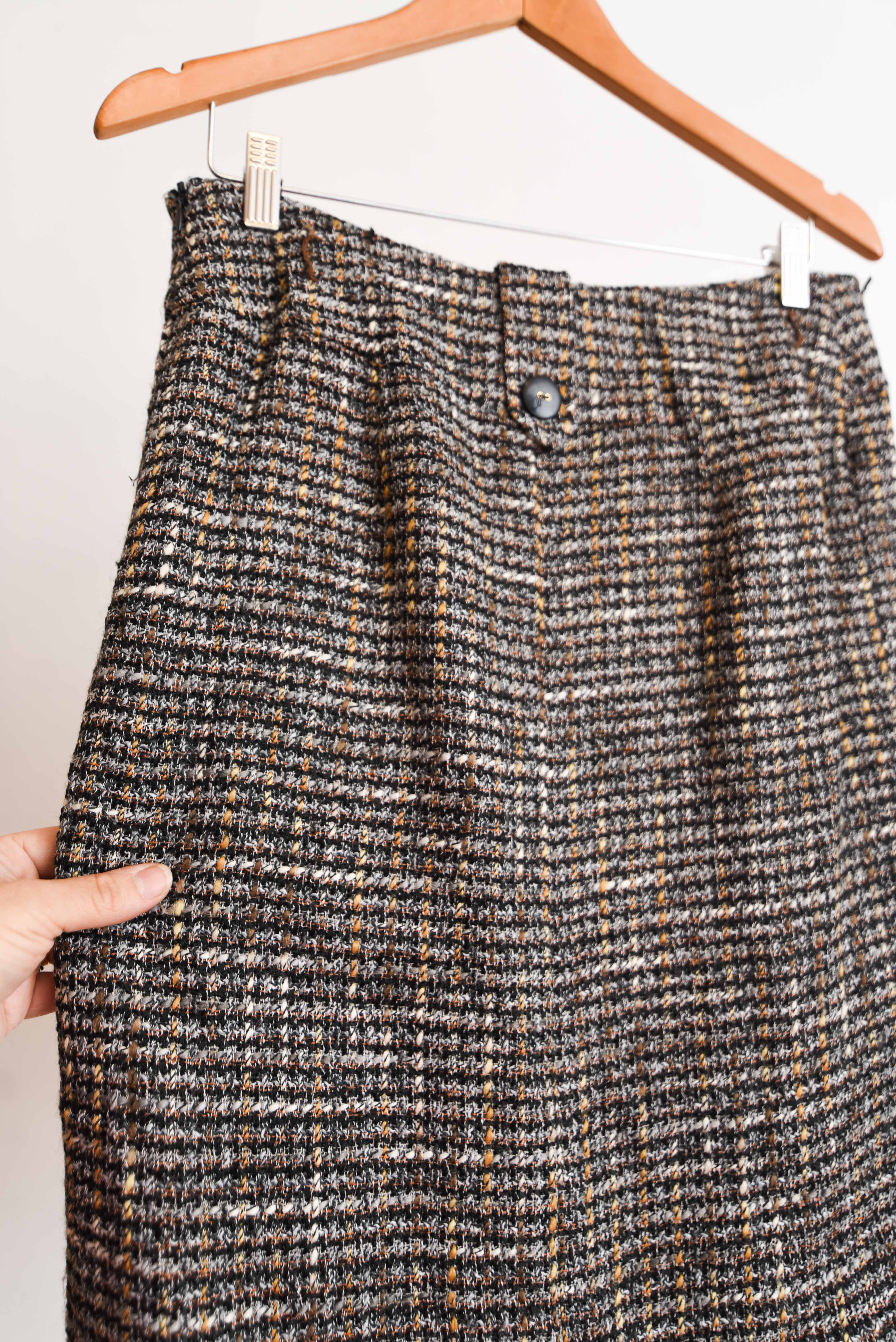 Falda formal midi tweed