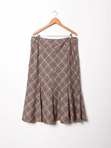 Maxi falda tartán lana