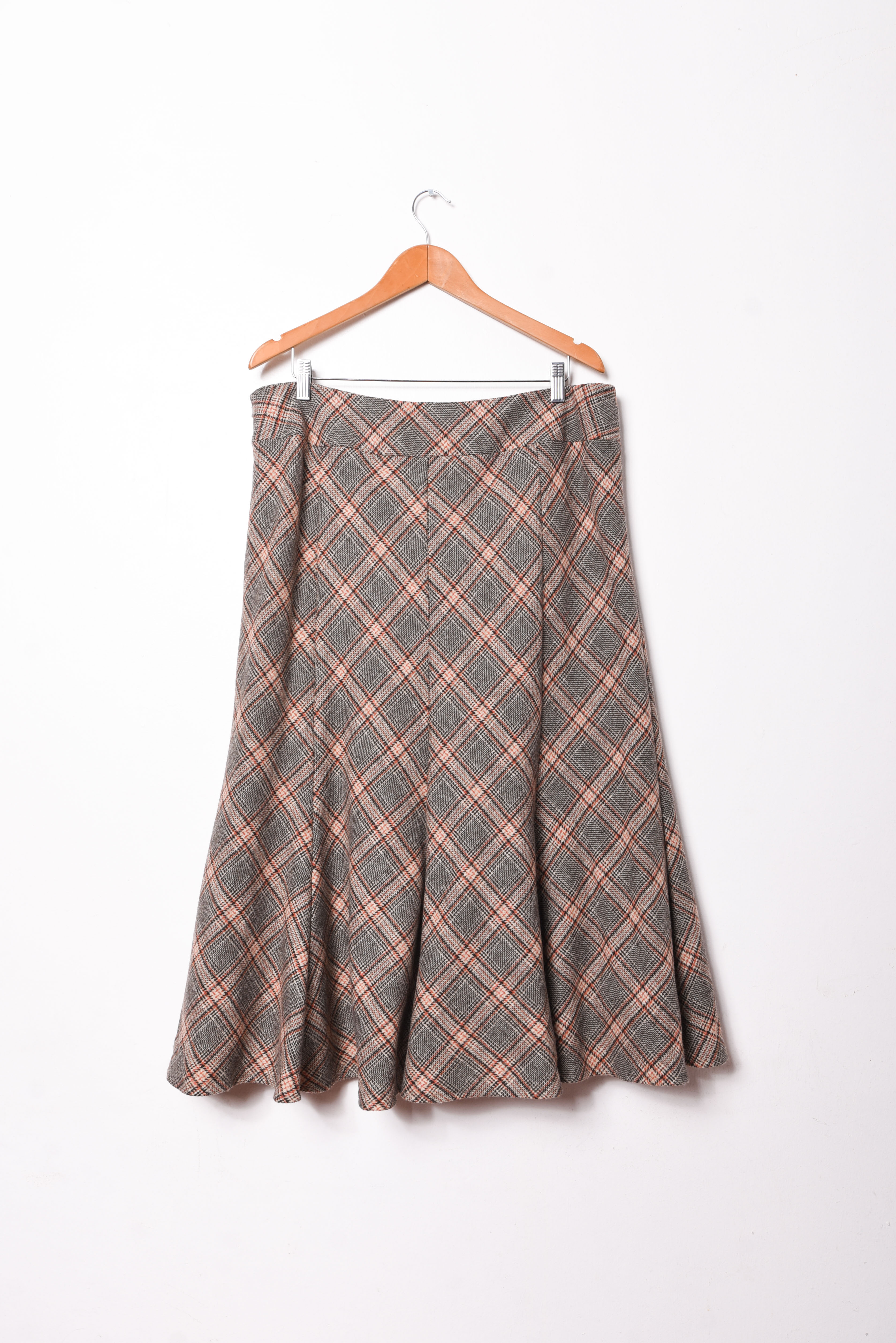 Maxi falda tartán lana