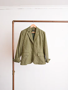 Blazer verde espiga