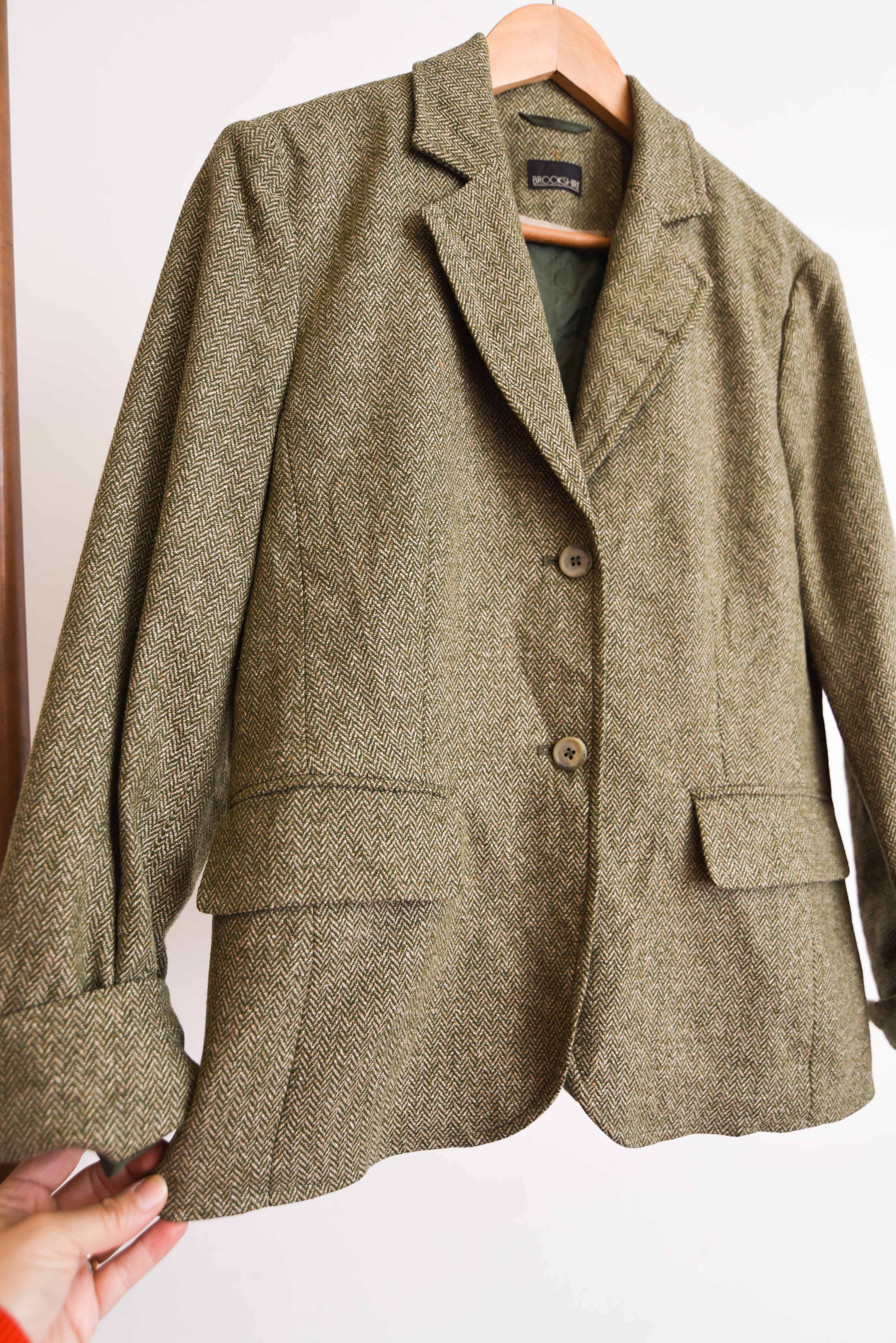Blazer verde espiga
