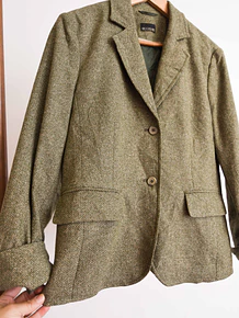 Blazer verde espiga