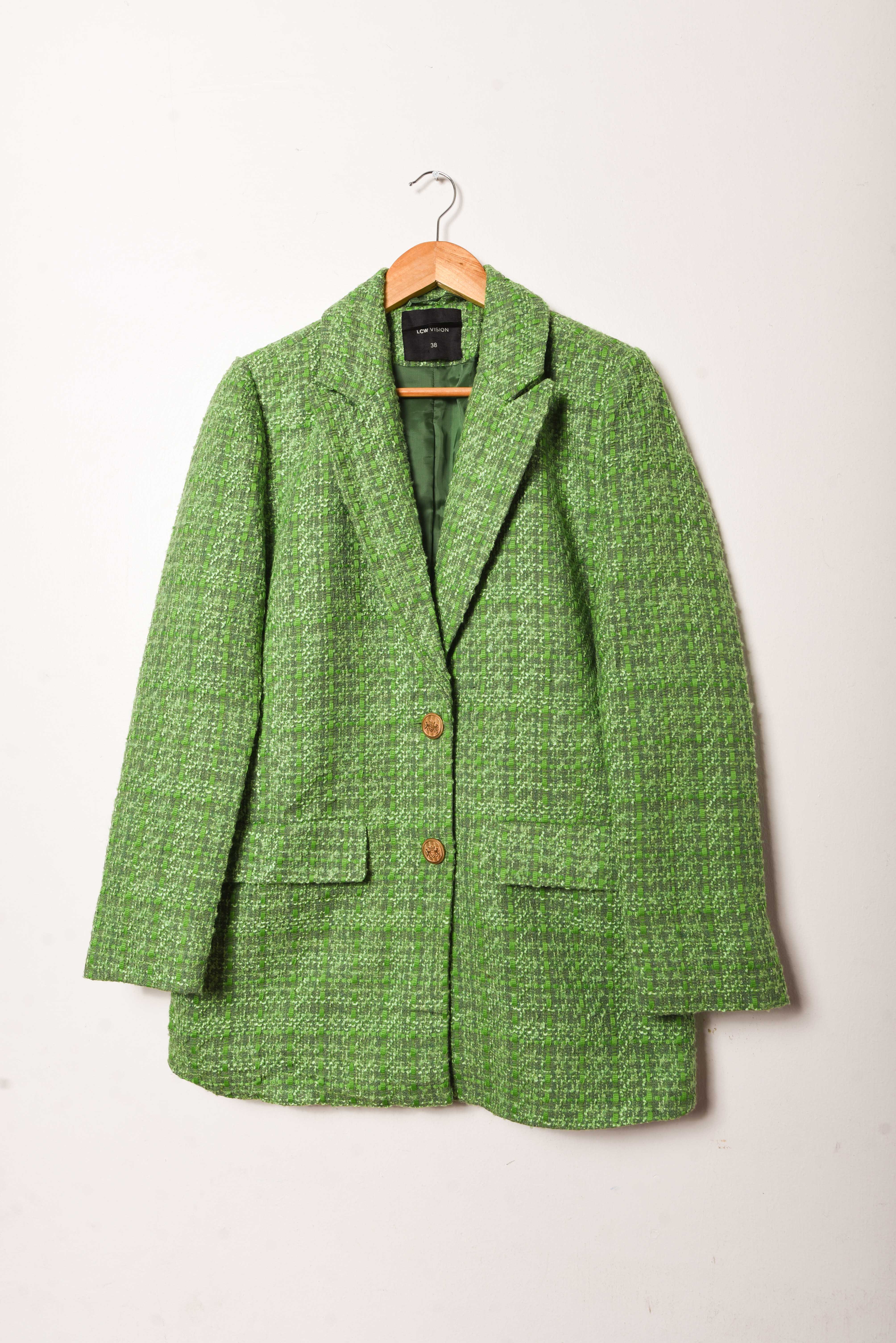 Blazer verde tweed