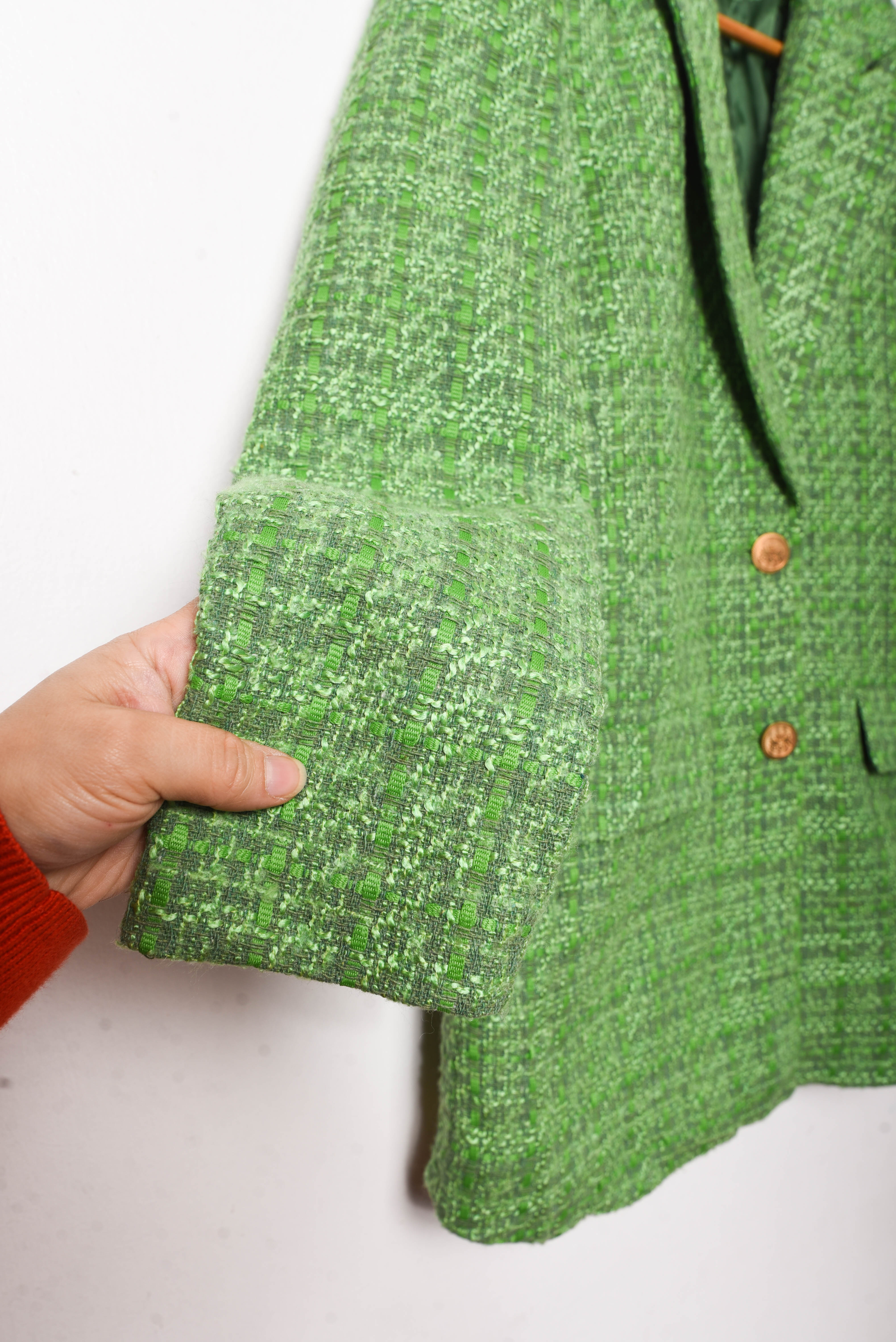 Blazer verde tweed