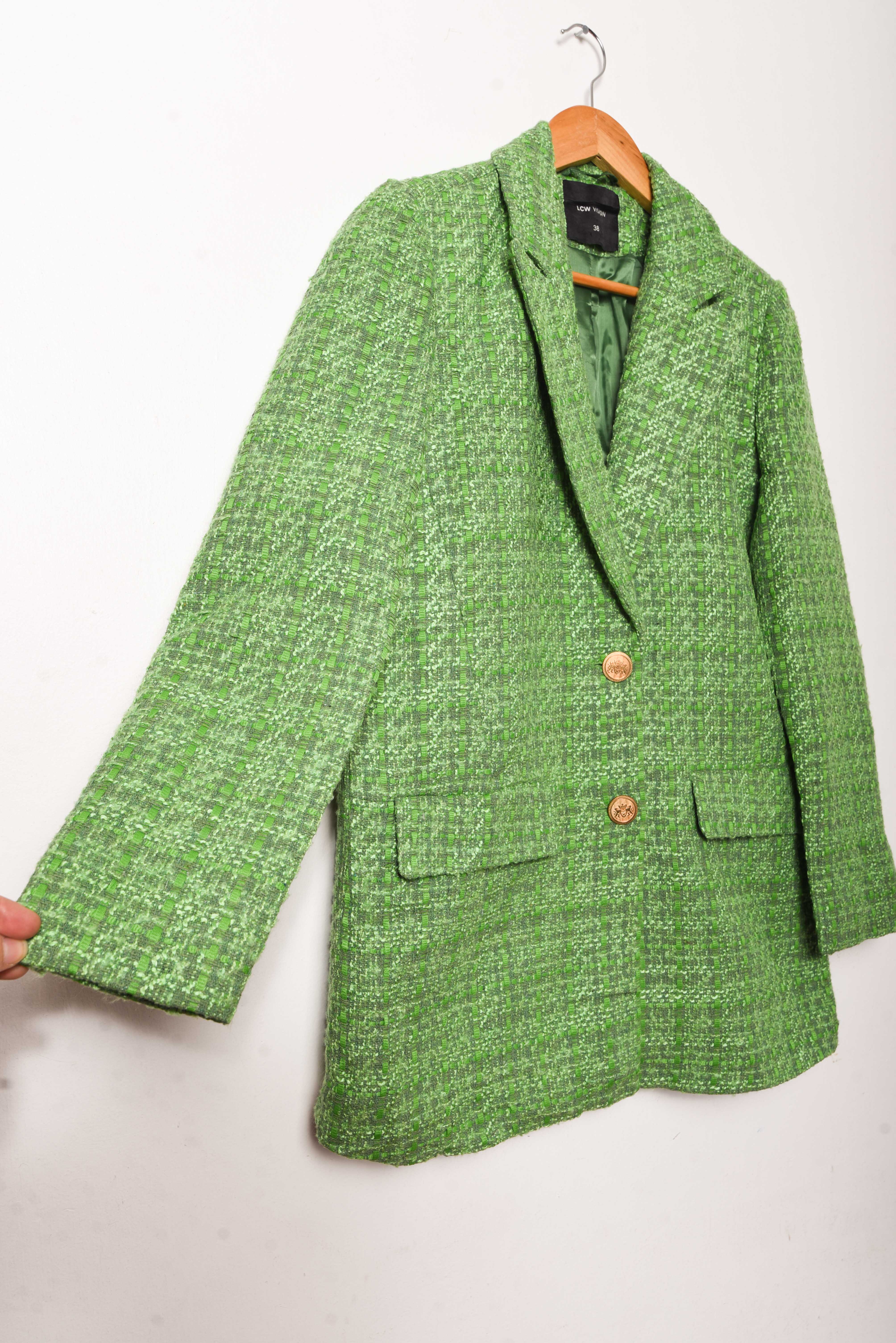 Blazer verde tweed