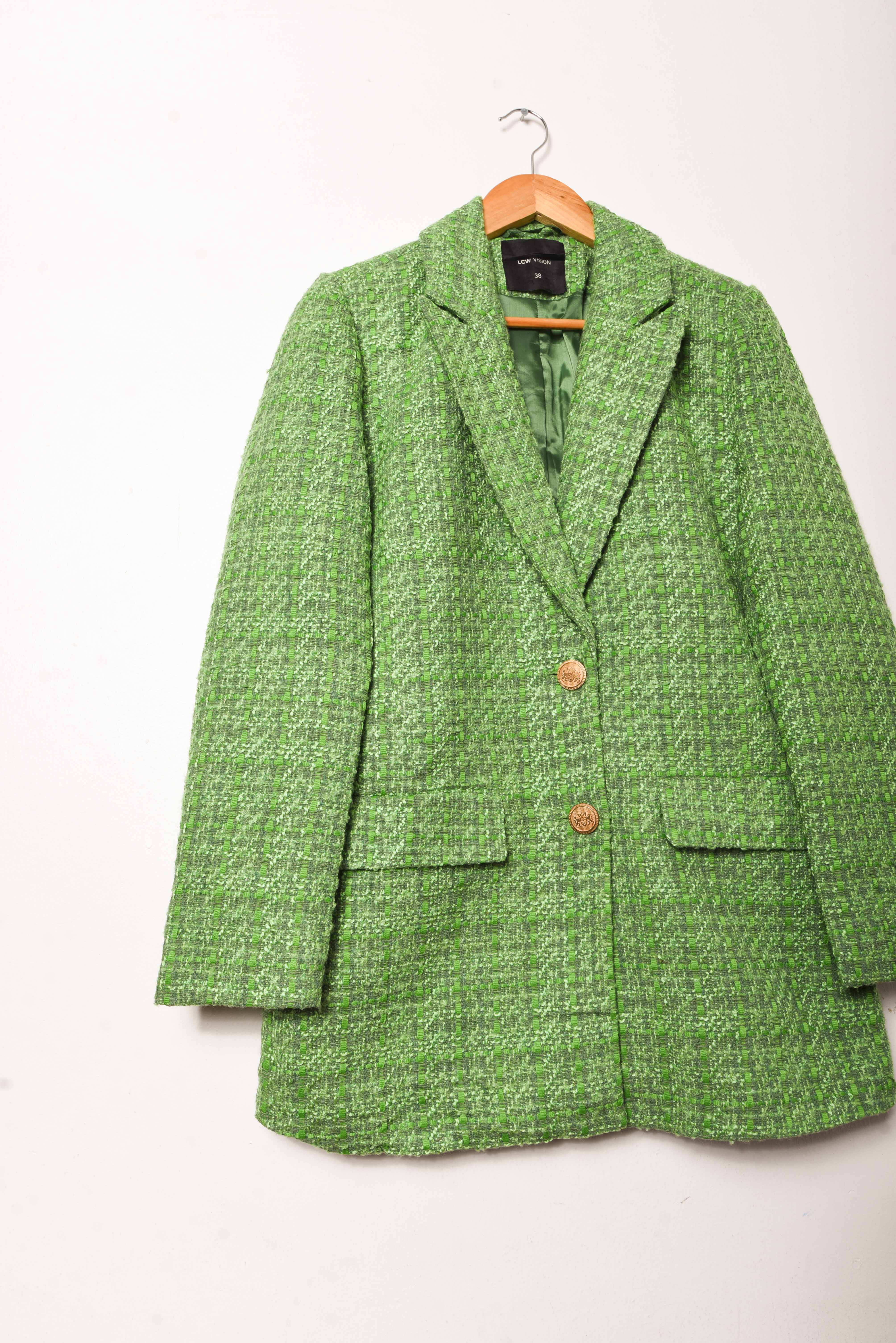 Blazer verde tweed