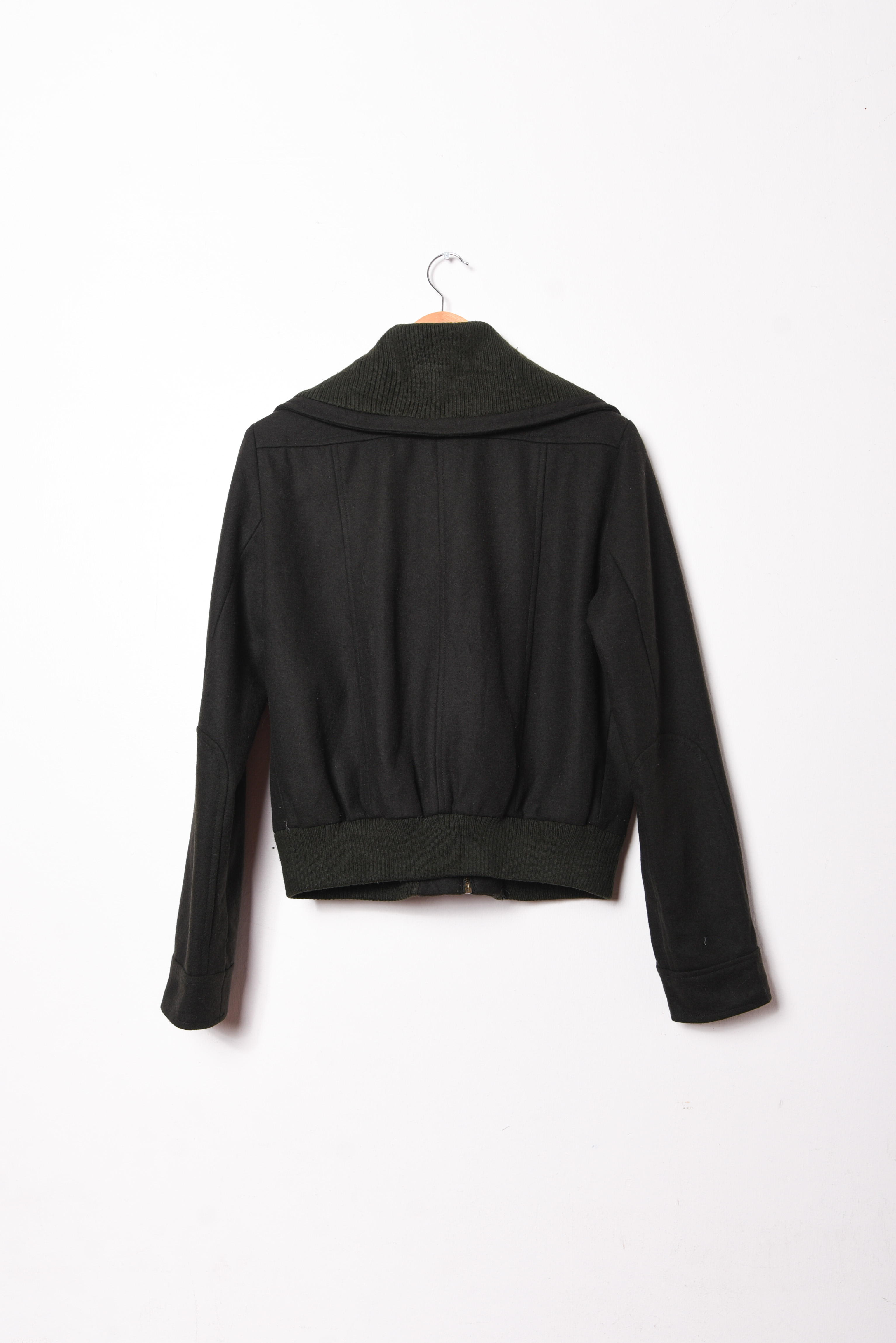 Chaqueta lana dark green