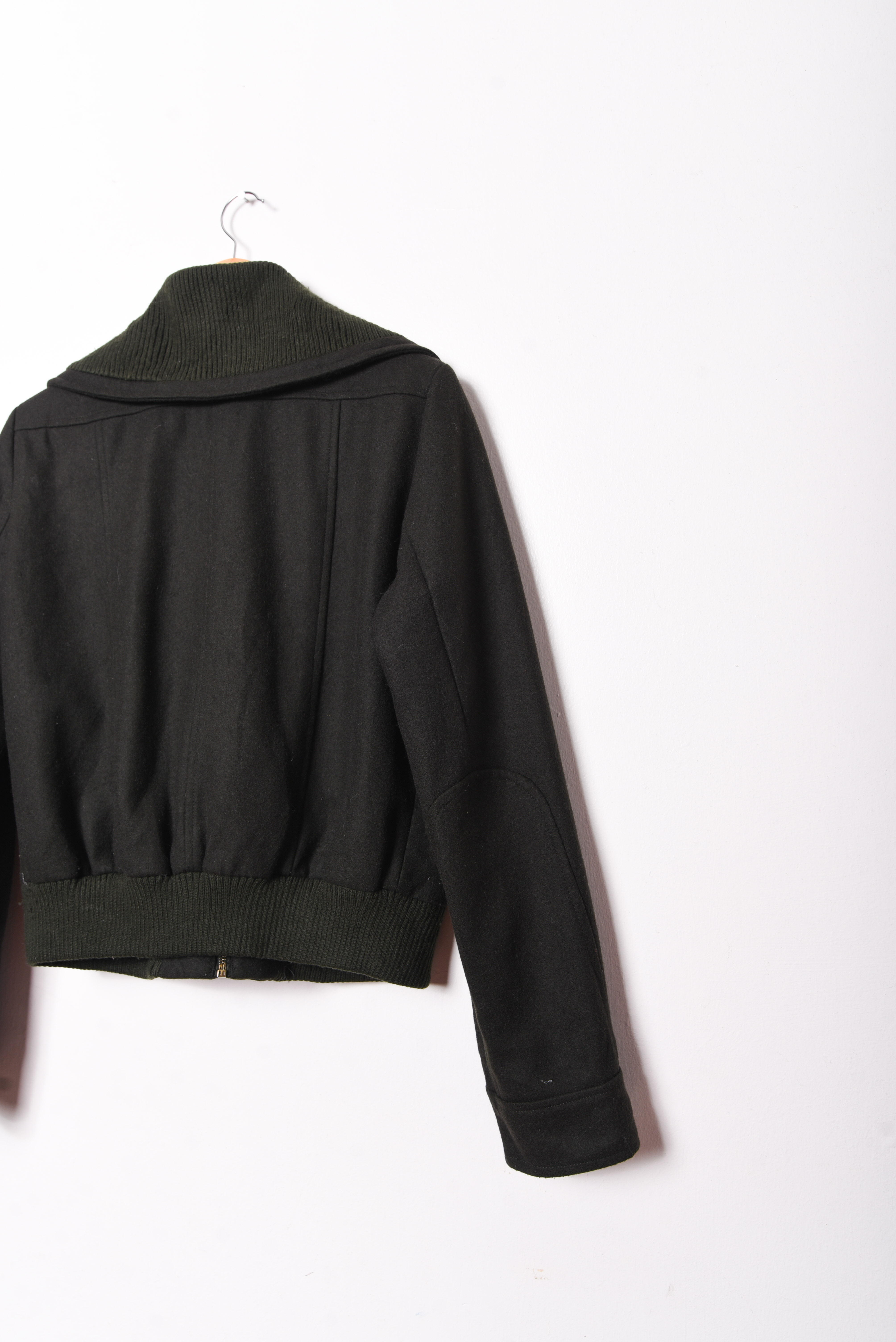 Chaqueta lana dark green