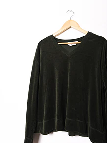 Polerón verde plush vintage