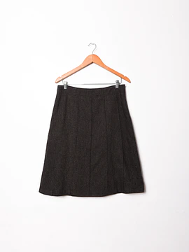 Falda café midi 