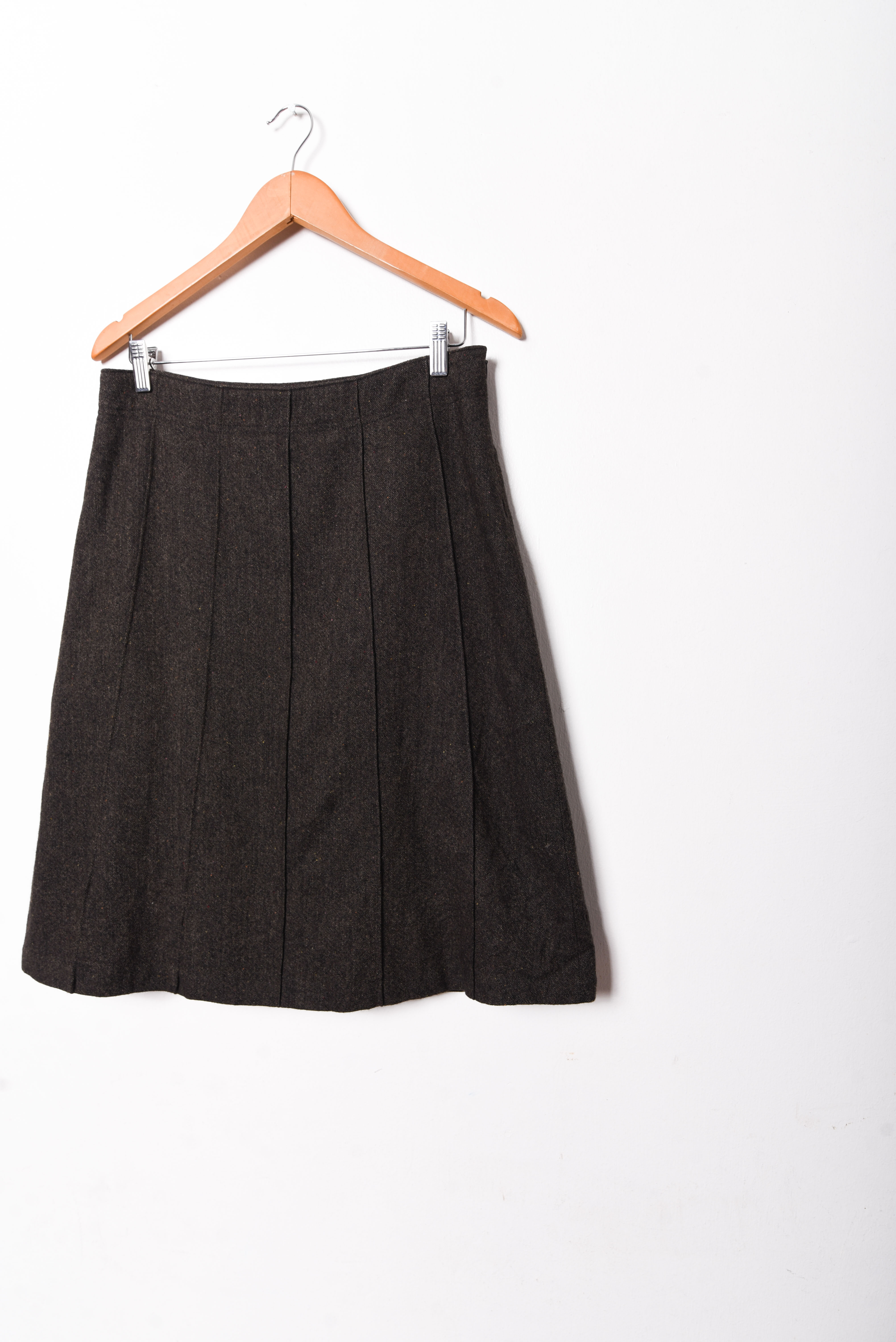 Falda café midi 