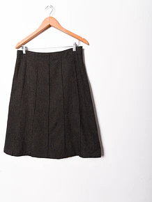 Falda café midi 
