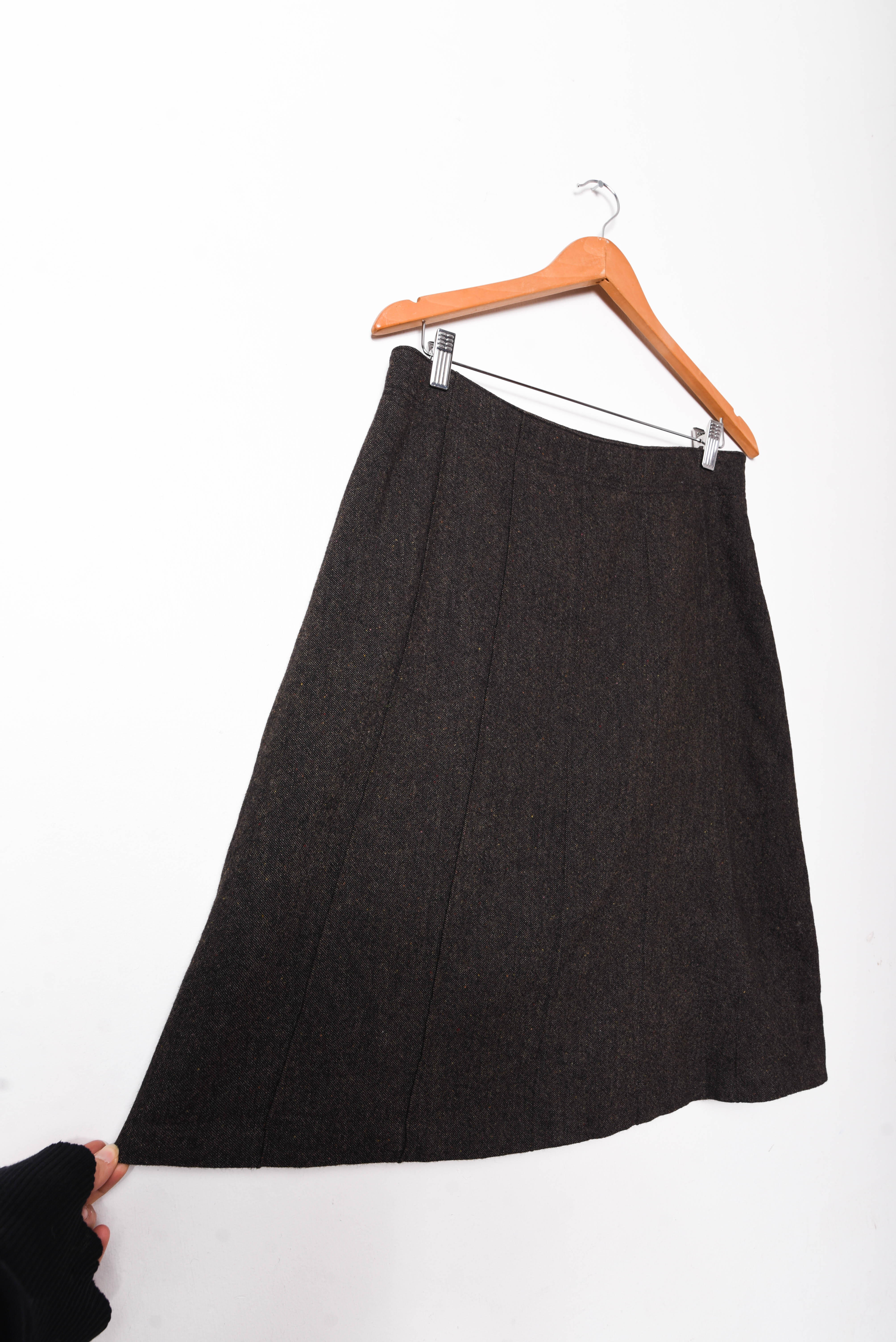 Falda café midi 