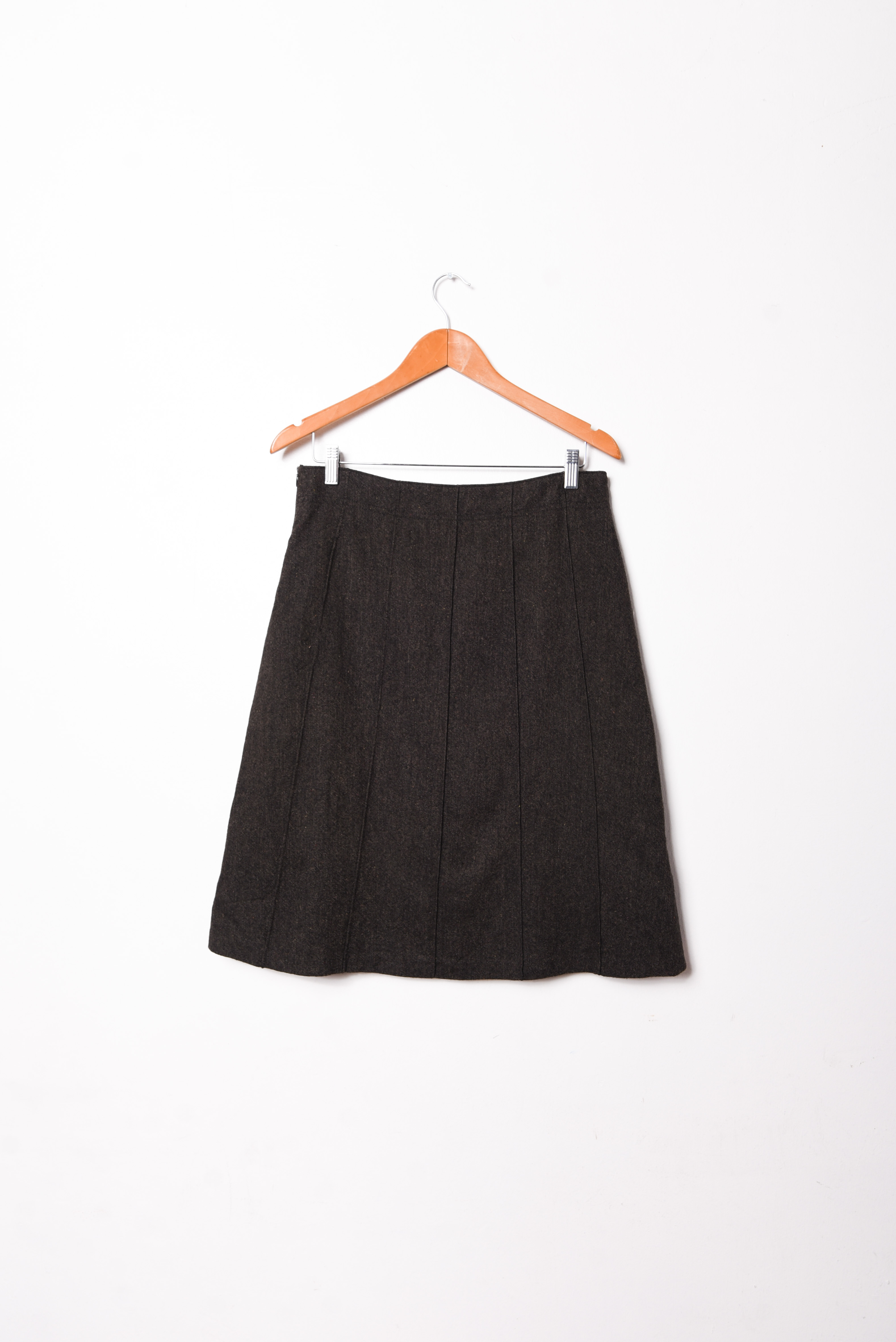 Falda café midi 