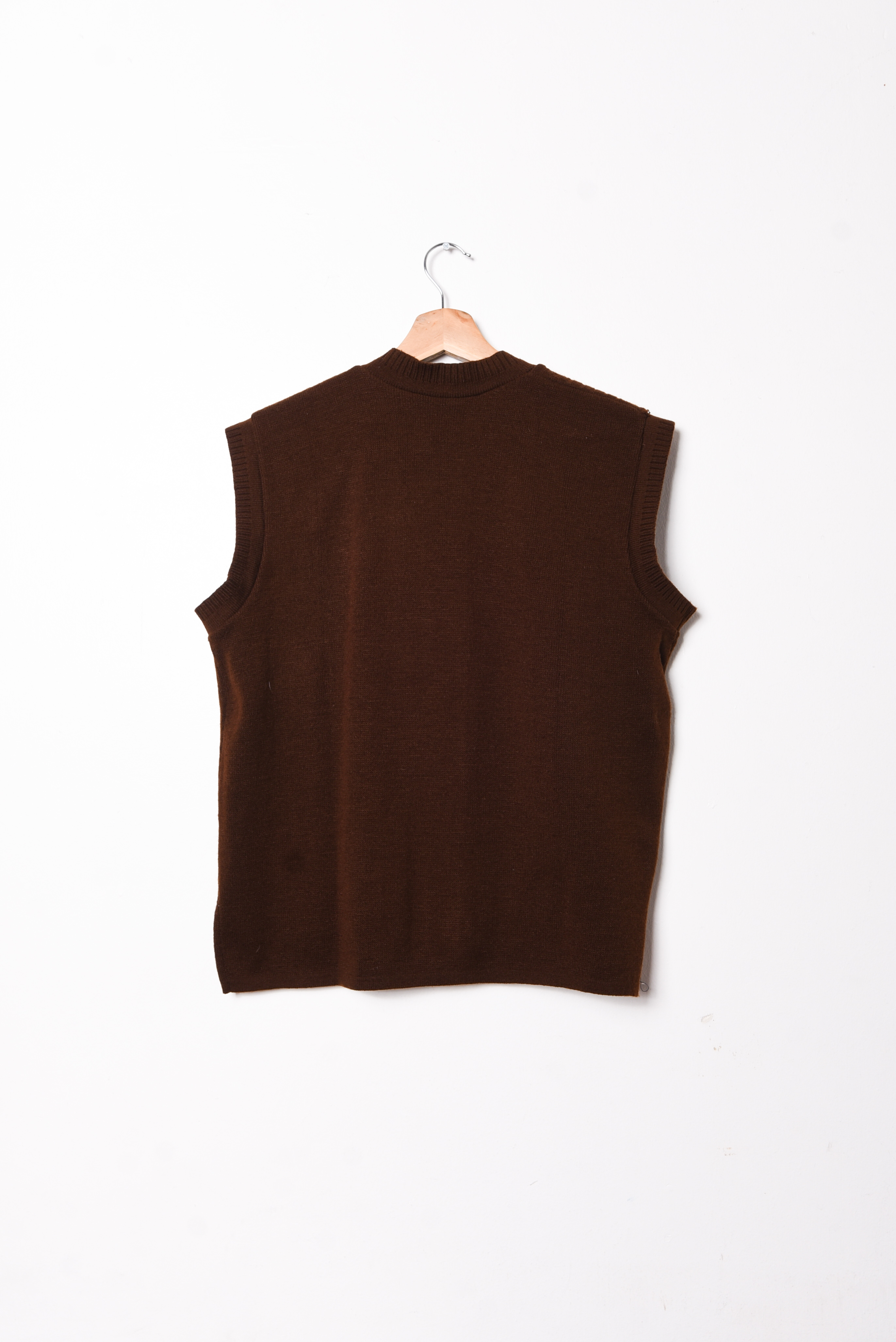 Sweater vest café trenzado vintage