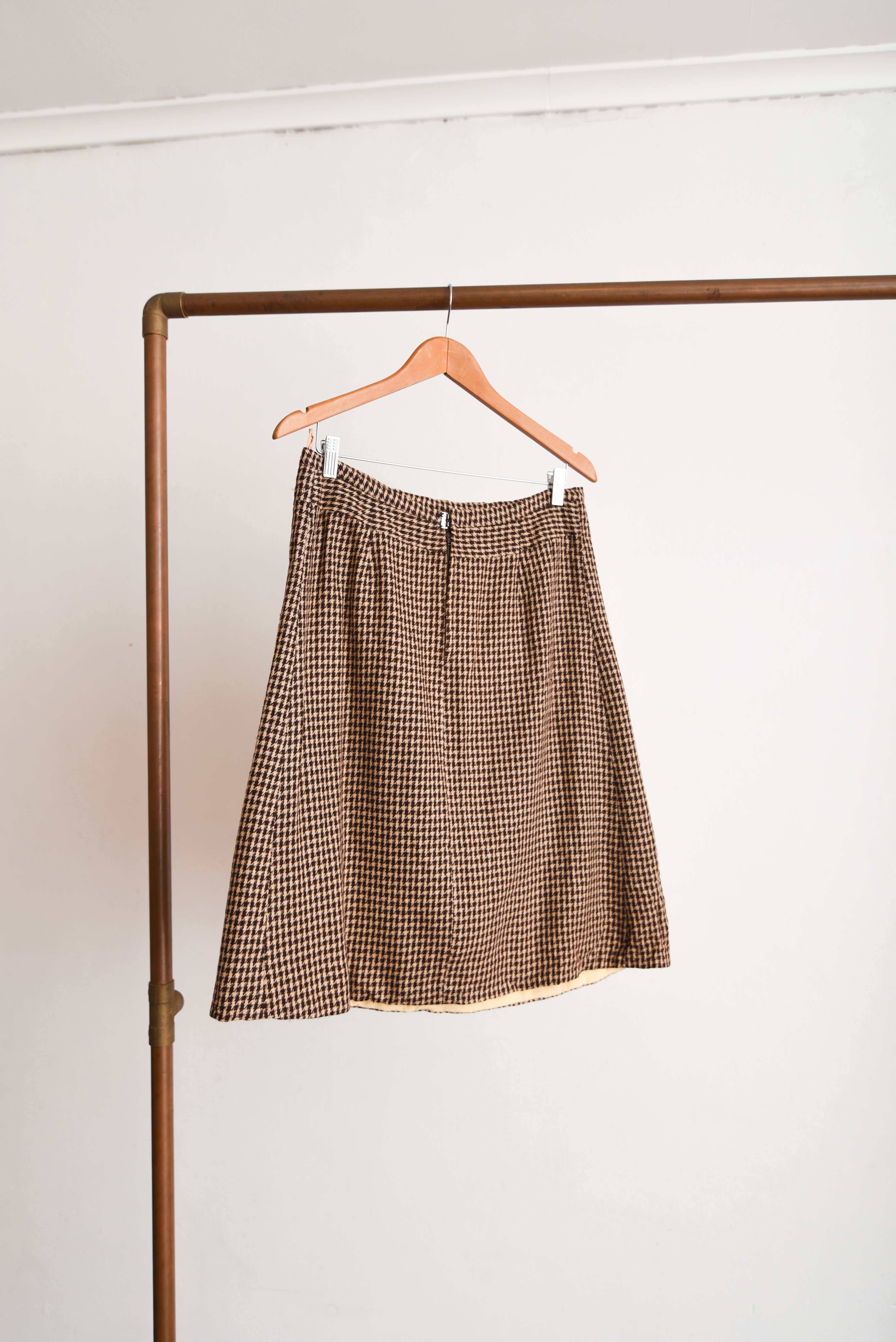 Falda midi pata de gallo