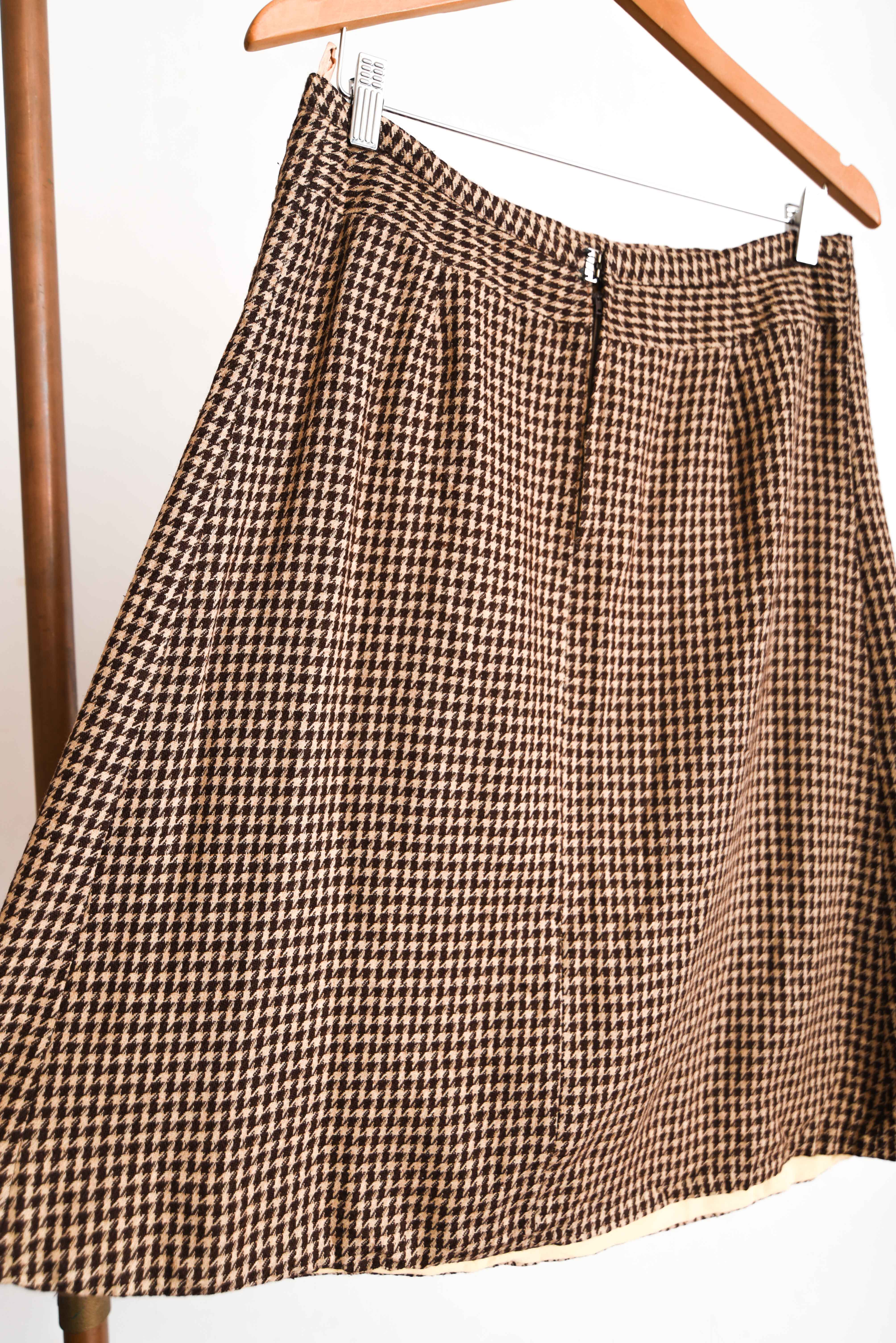 Falda midi pata de gallo