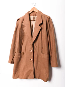 Abrigo camel lana vintage made in Chile