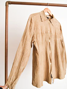 Camisa café gamuza