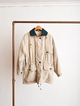 Parka beige y verde 90s