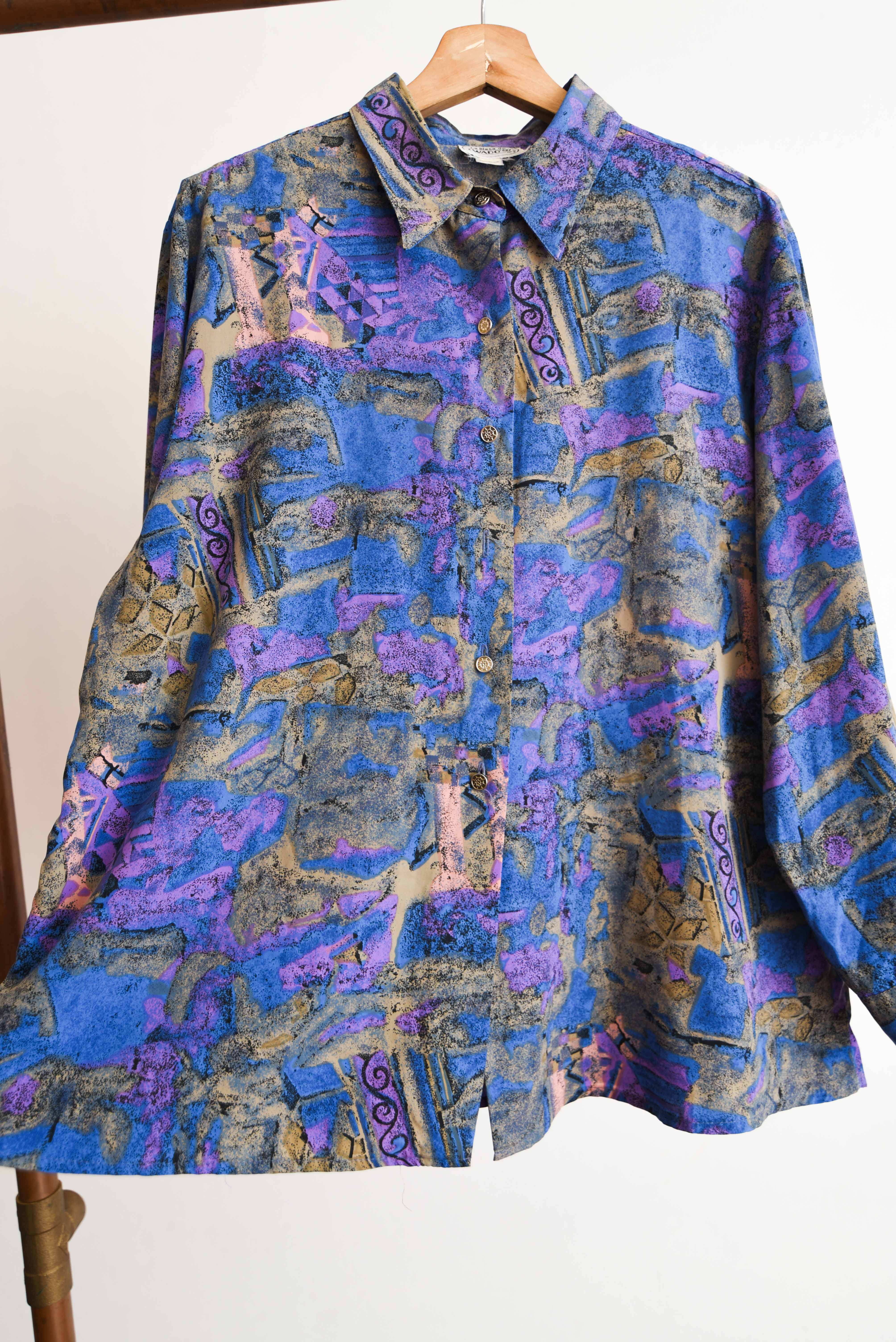 Blusa 80s azulina