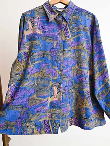 Blusa 80s azulina