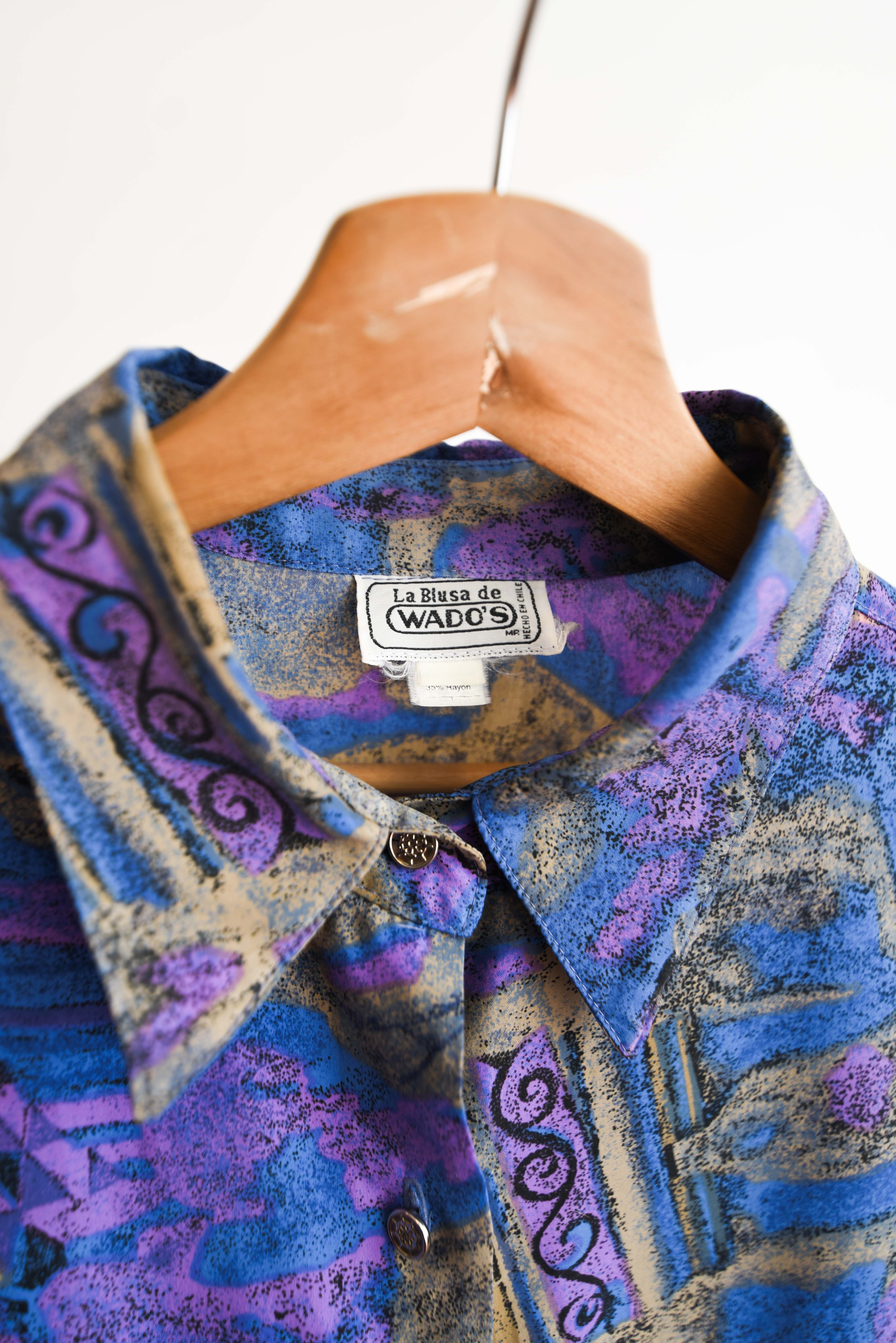 Blusa 80s azulina
