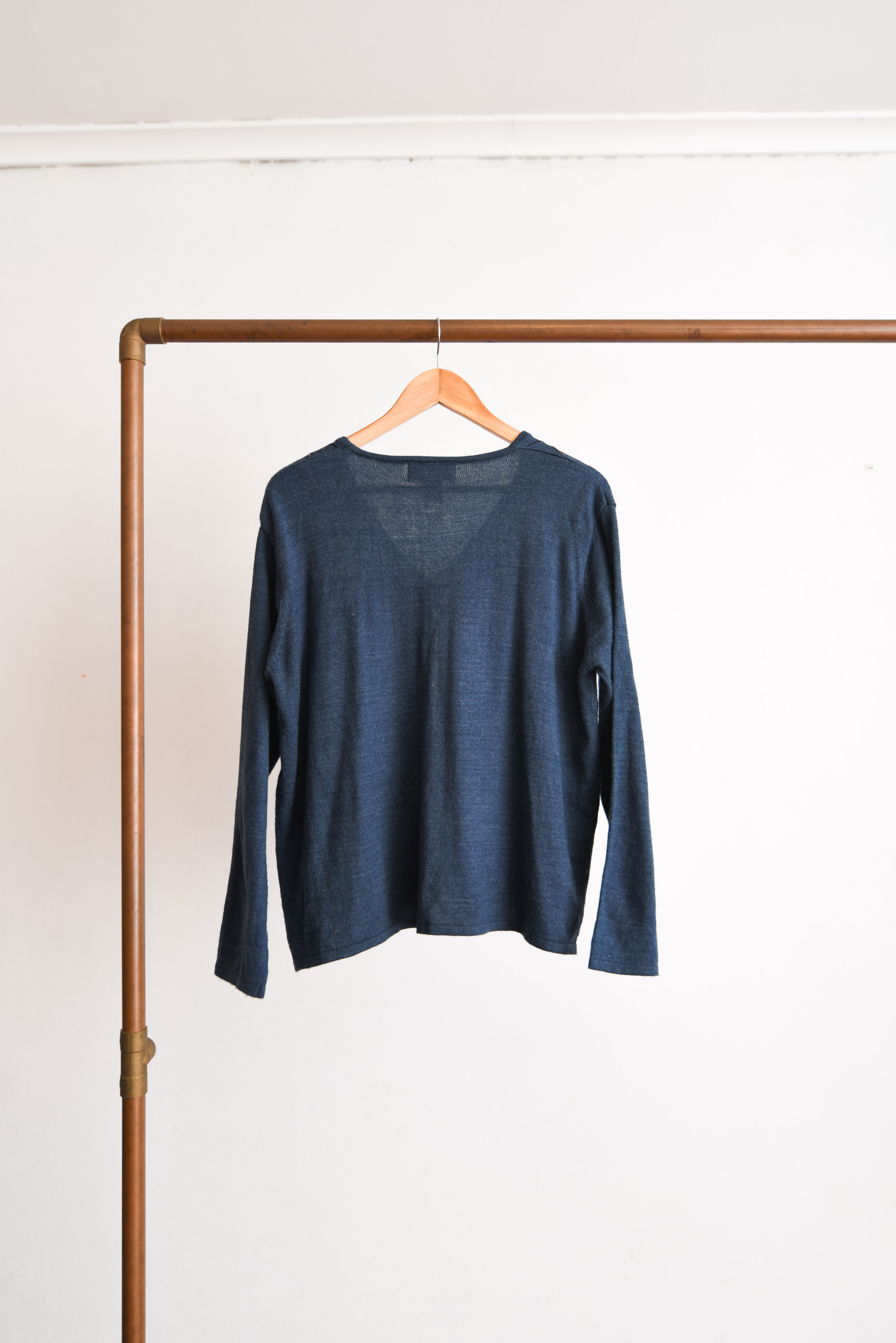 Cardigan azul piedra bordado 90s
