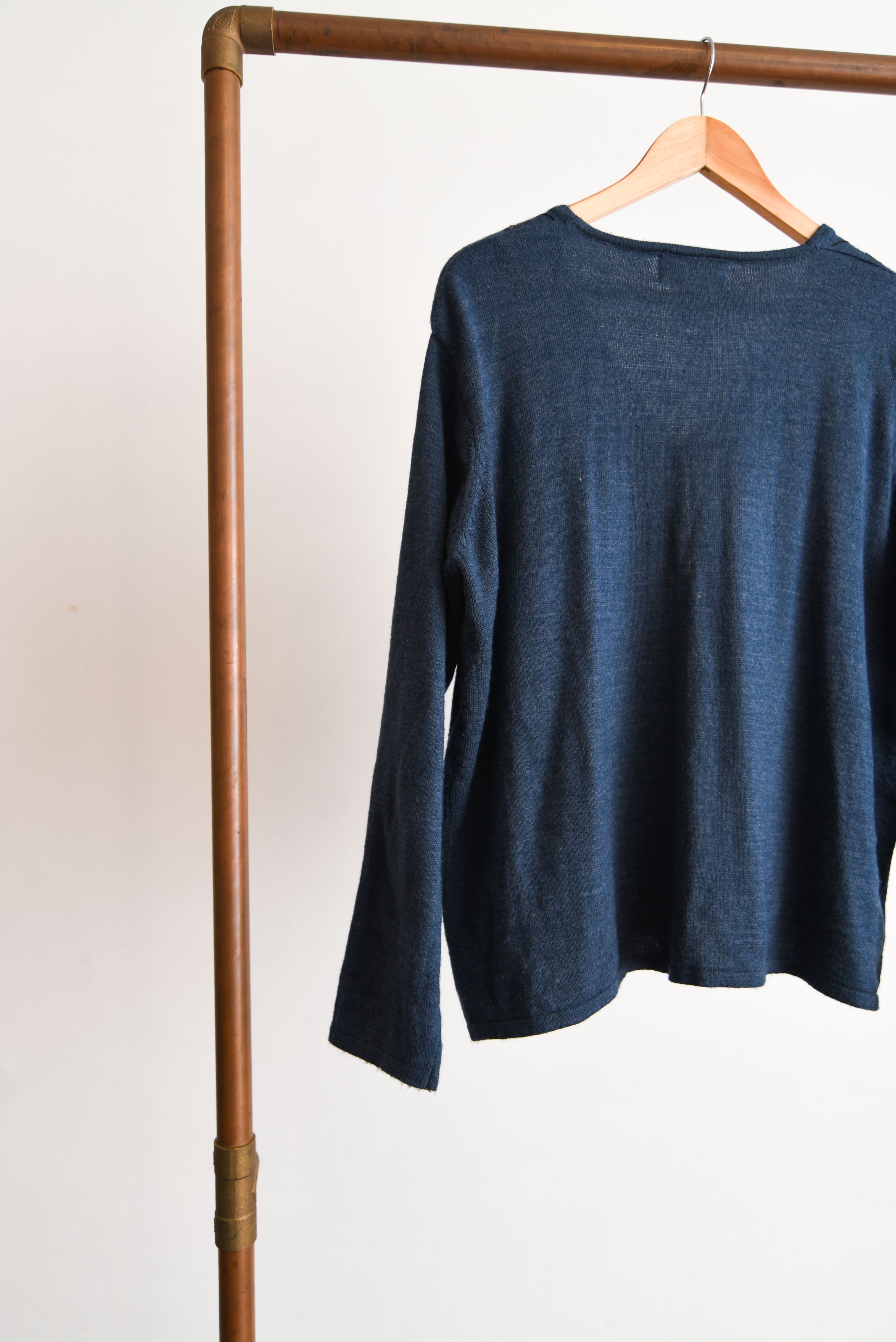 Cardigan azul piedra bordado 90s