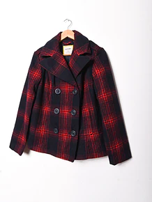 Chaqueta azul marino tartán 