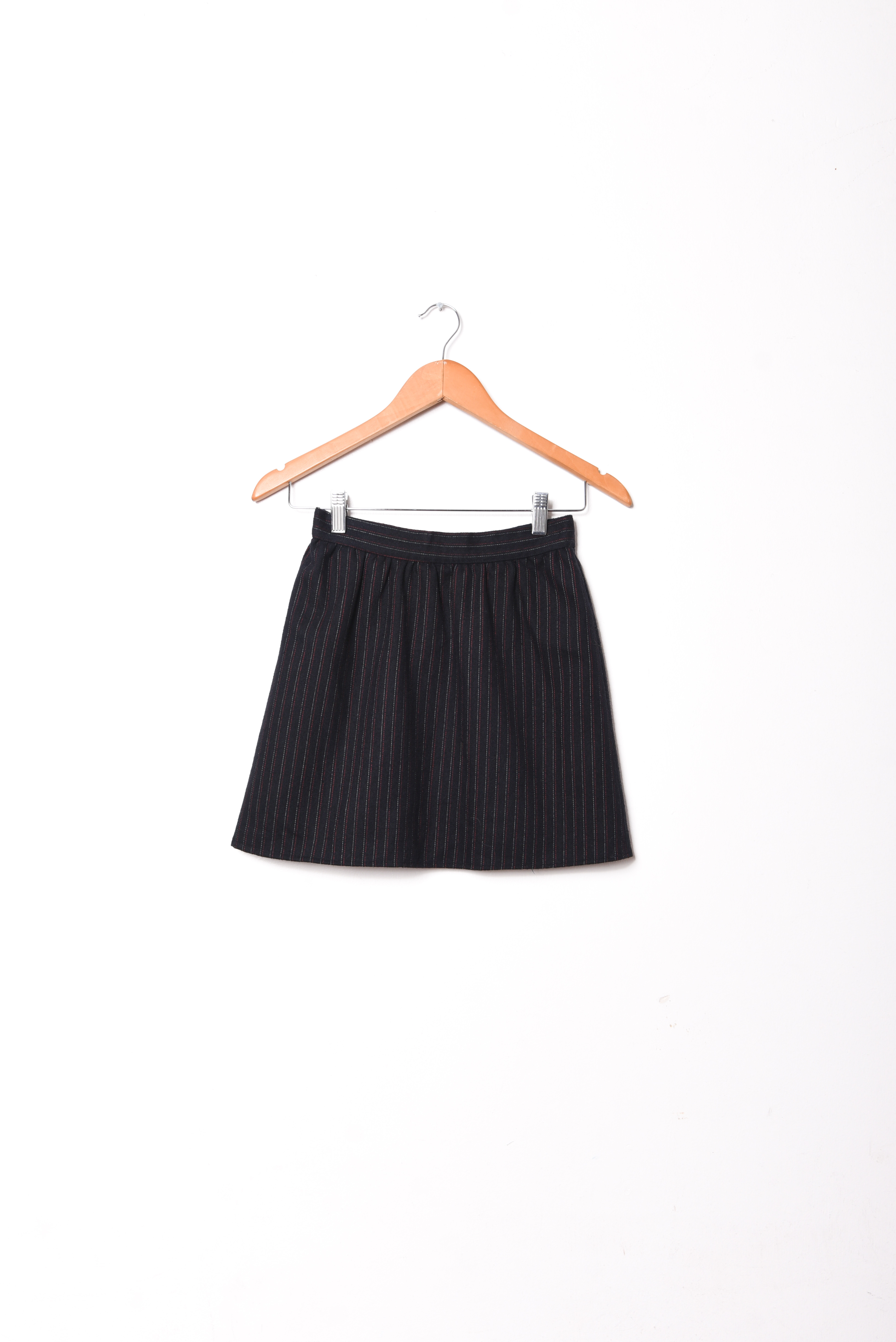 Power suit azul pinstripe vintage lana