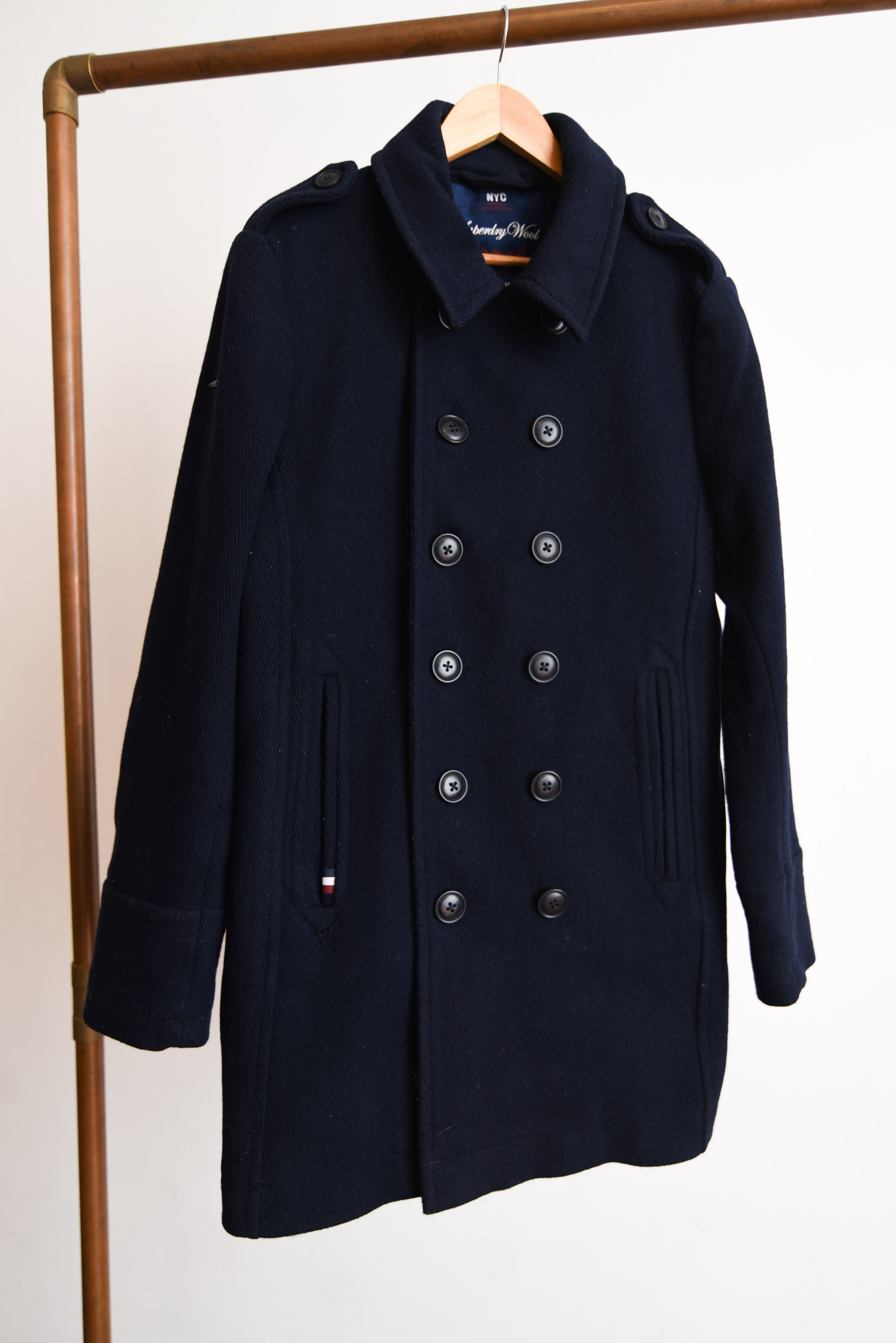 Abrigo azul navy sailor lana