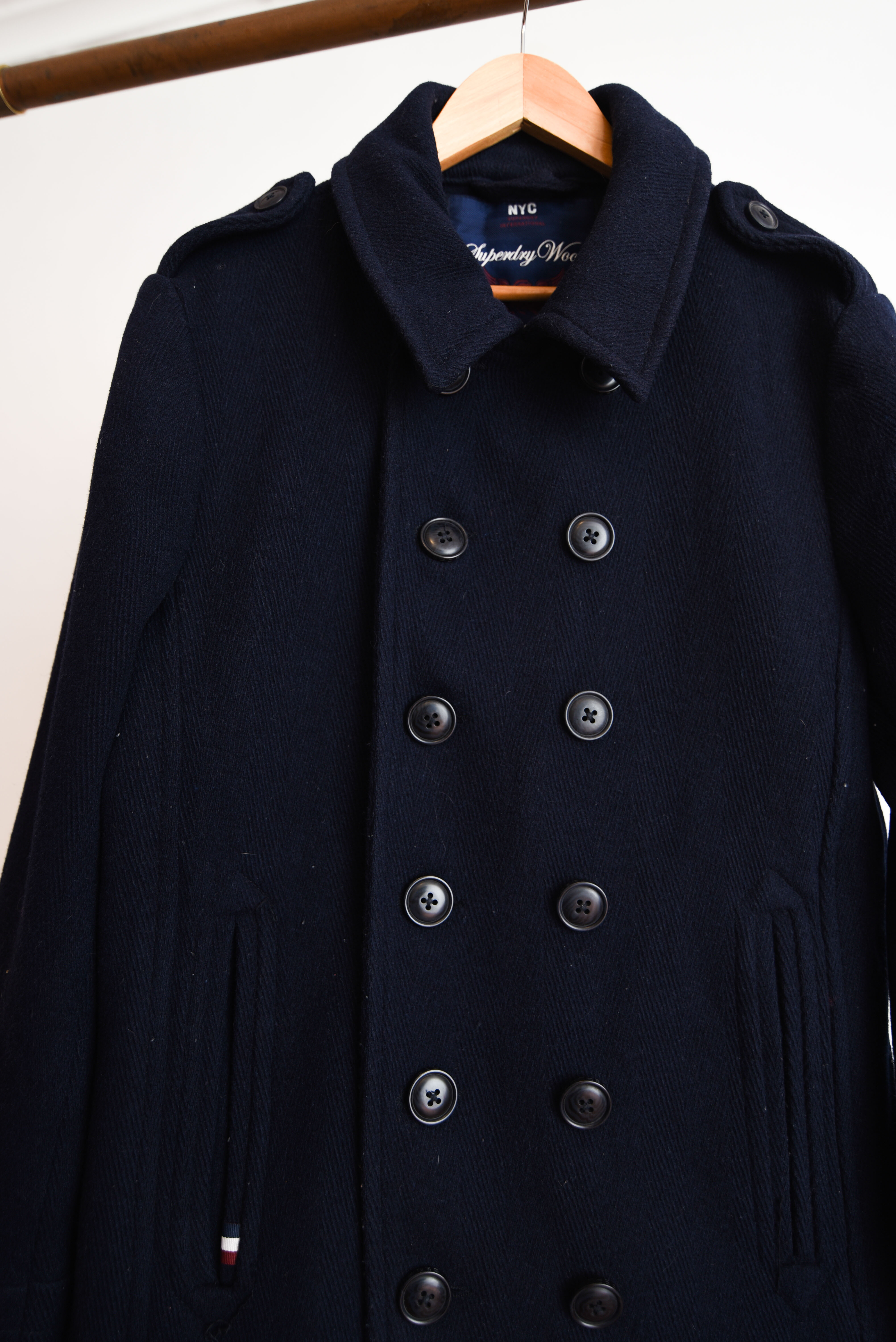 Abrigo azul navy sailor lana