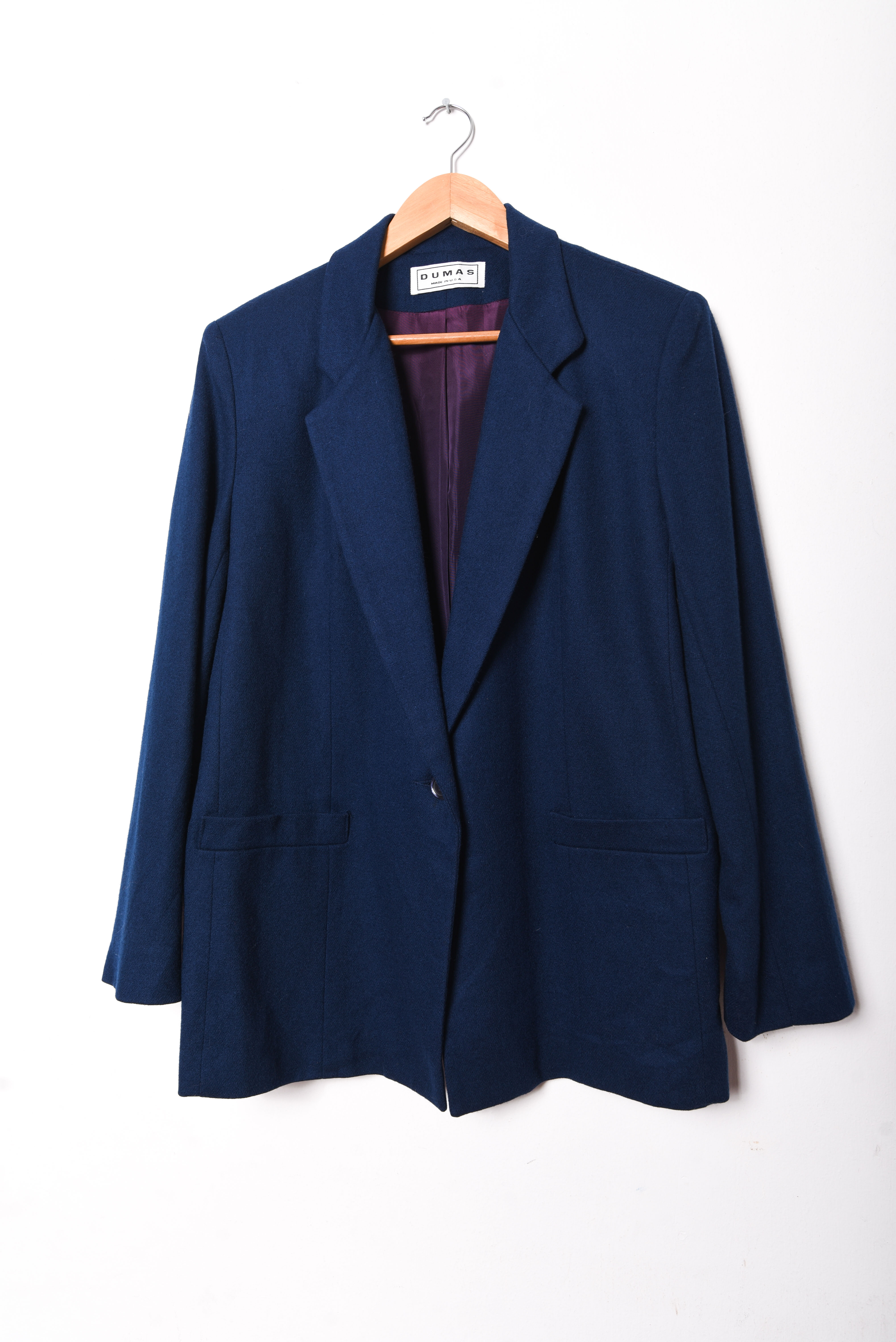 Blazer azul 90s lana