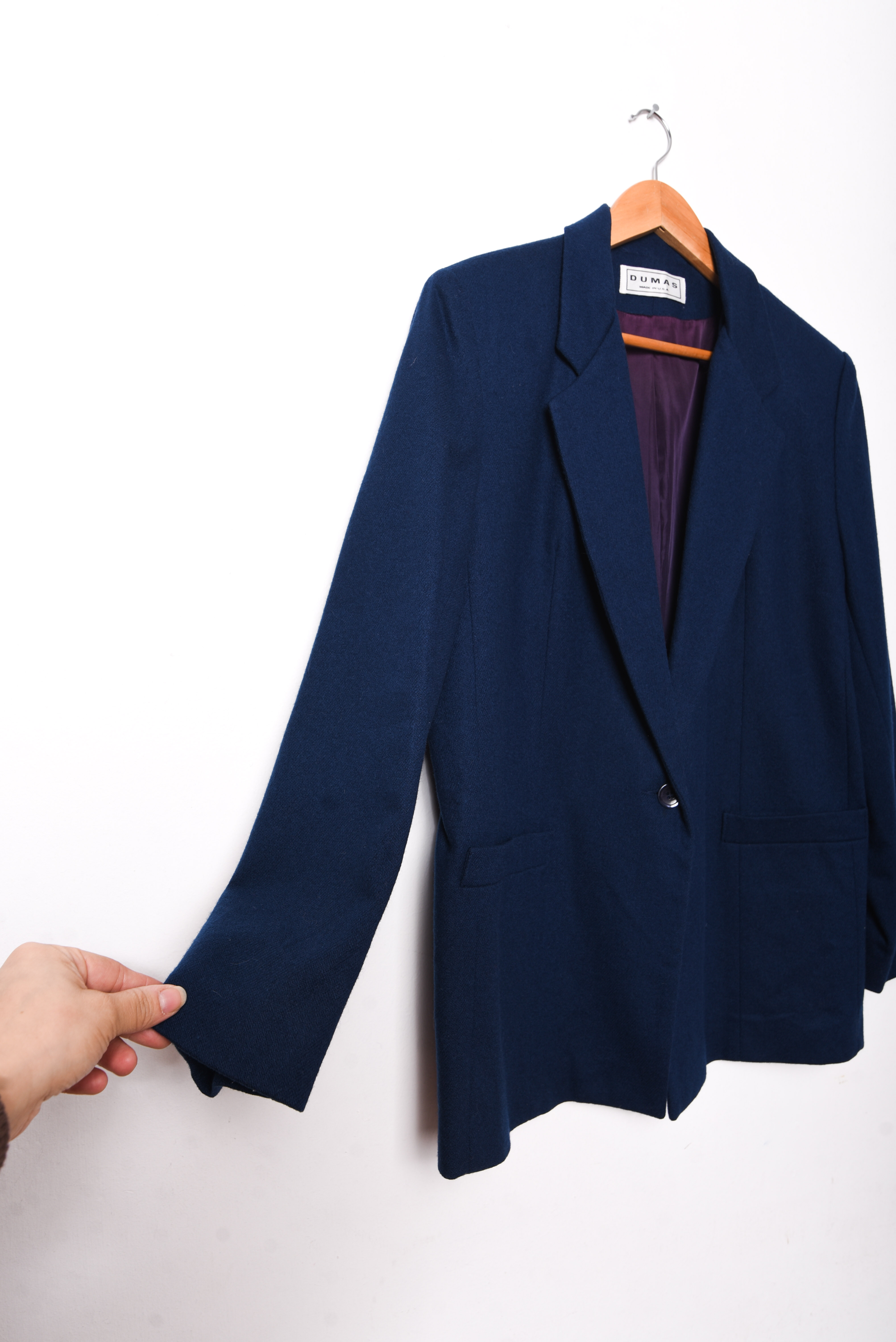 Blazer azul 90s lana