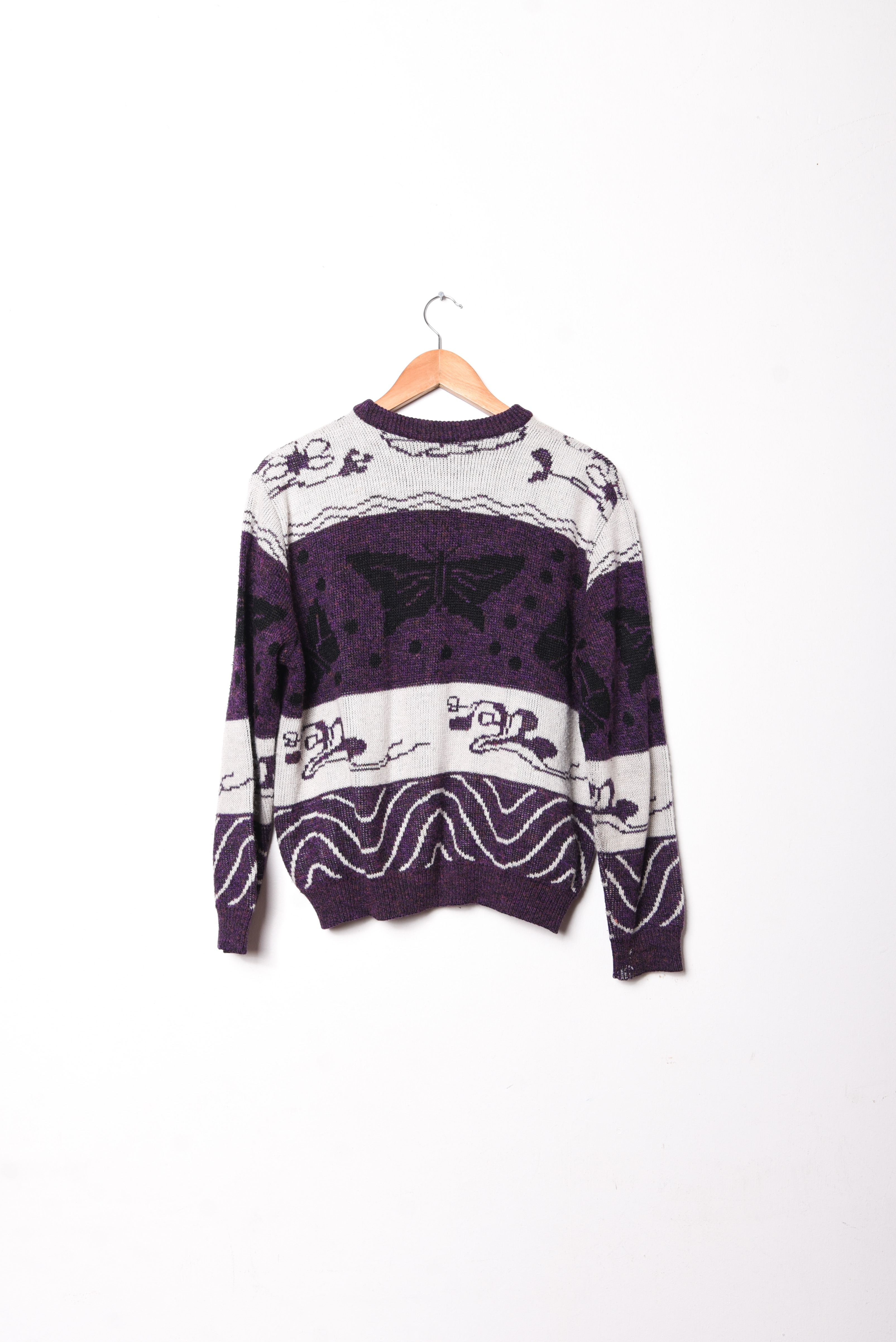 Chaleco morado vintage mariposa