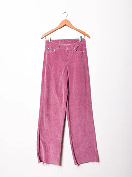 Pantalón cotelé rosado wide leg