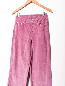 Pantalón cotelé rosado wide leg