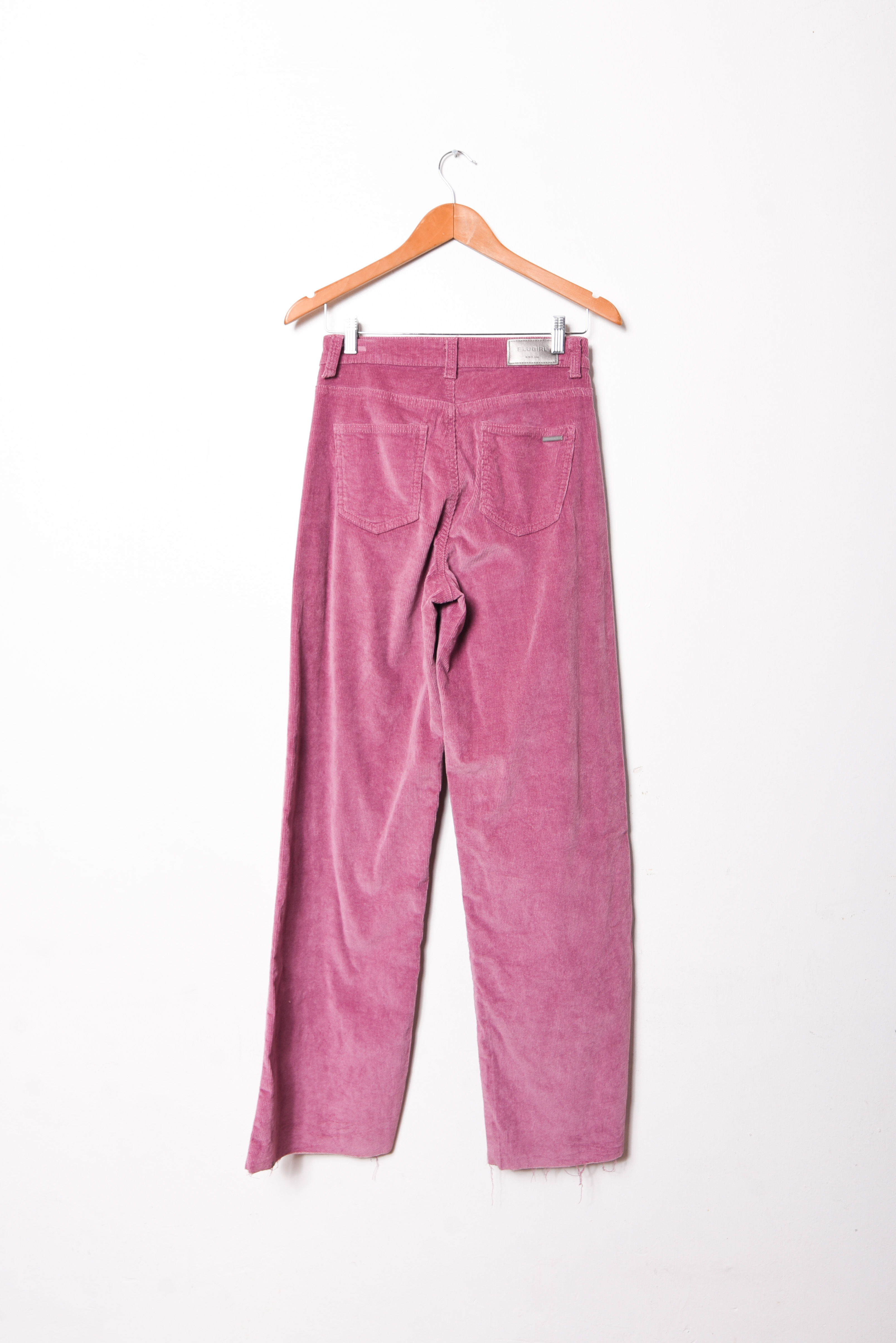 Pantalón cotelé rosado wide leg