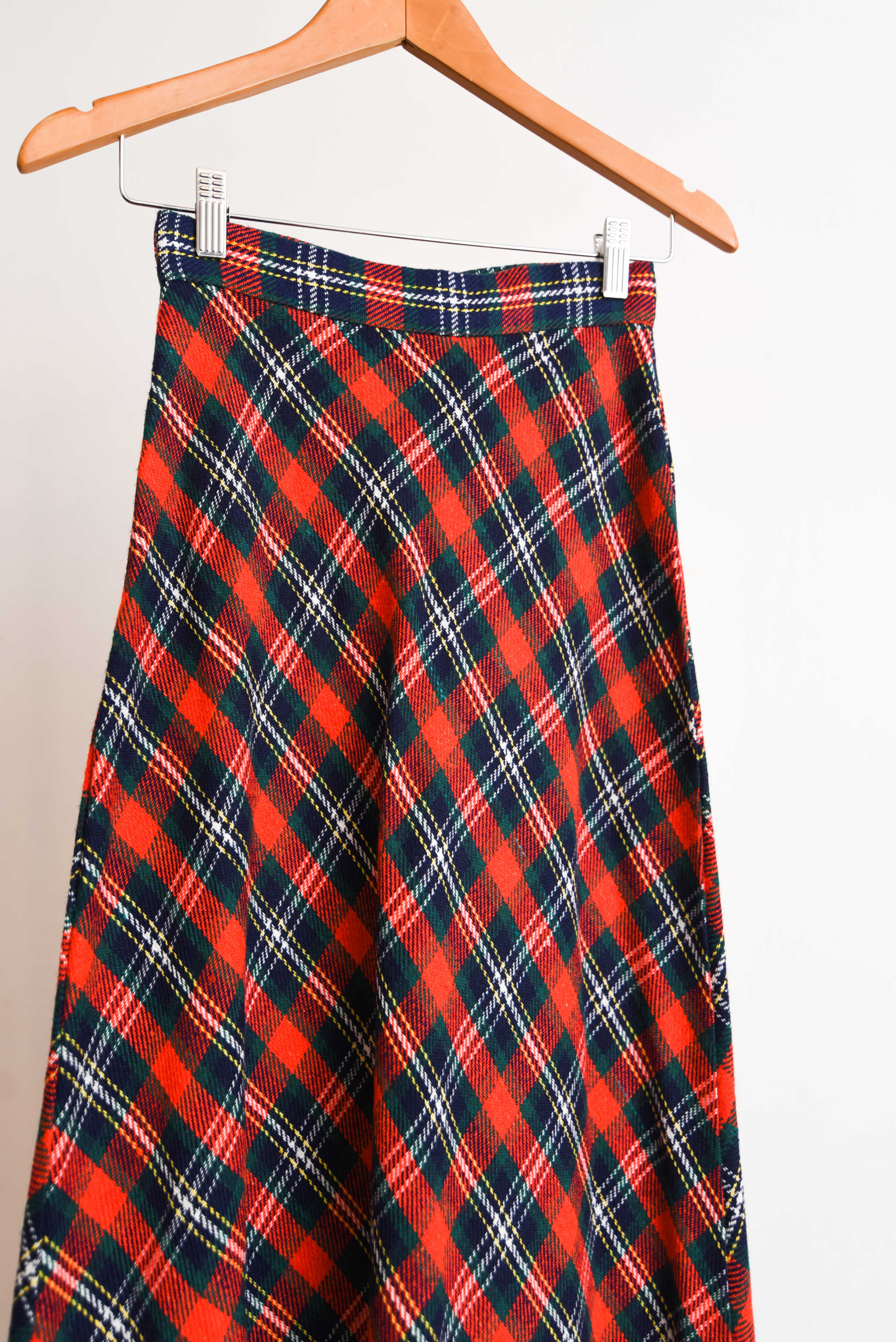 Maxi falda lana tartán 60s