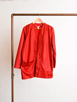 Chaqueta roja tapado vintage