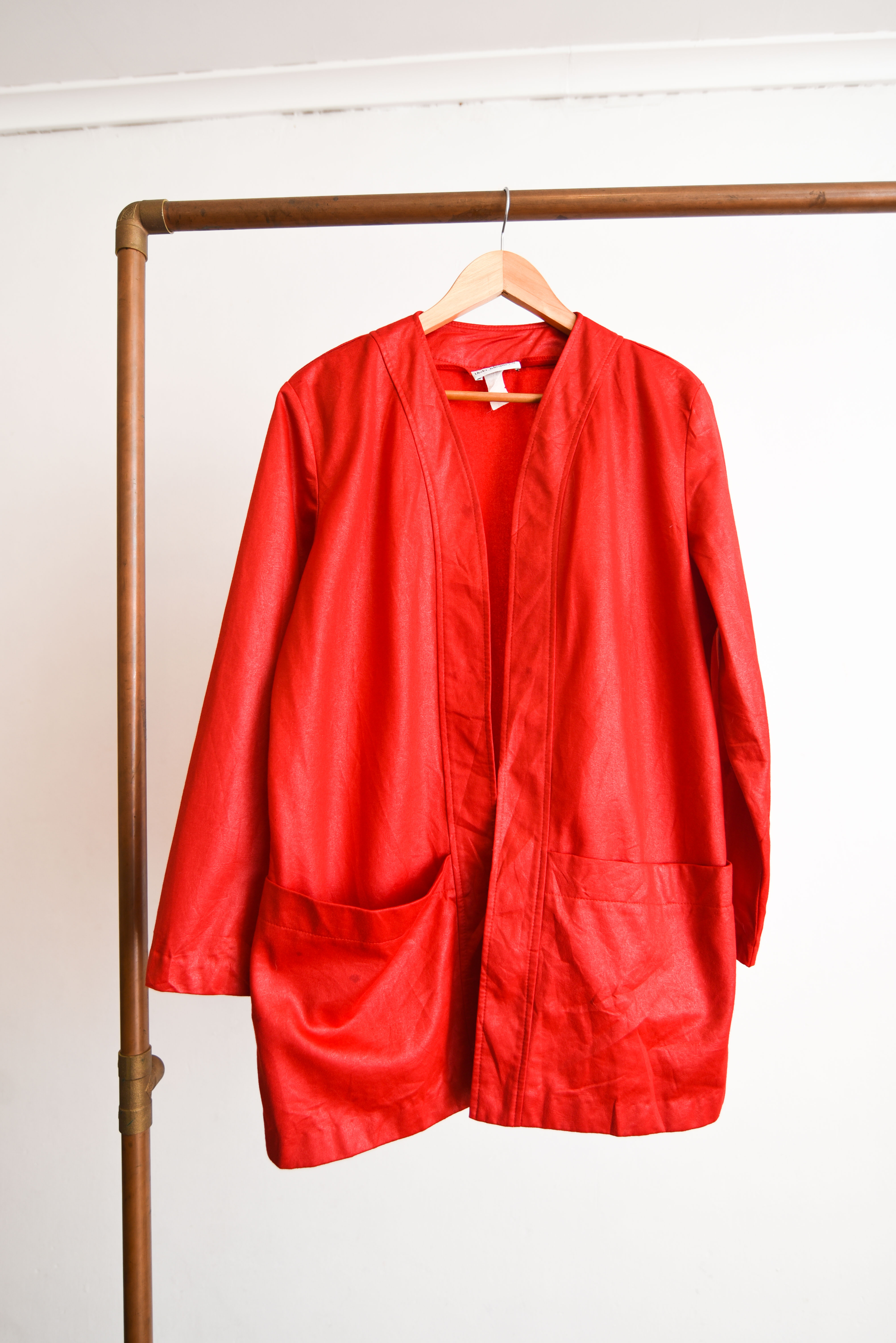 Chaqueta roja tapado vintage