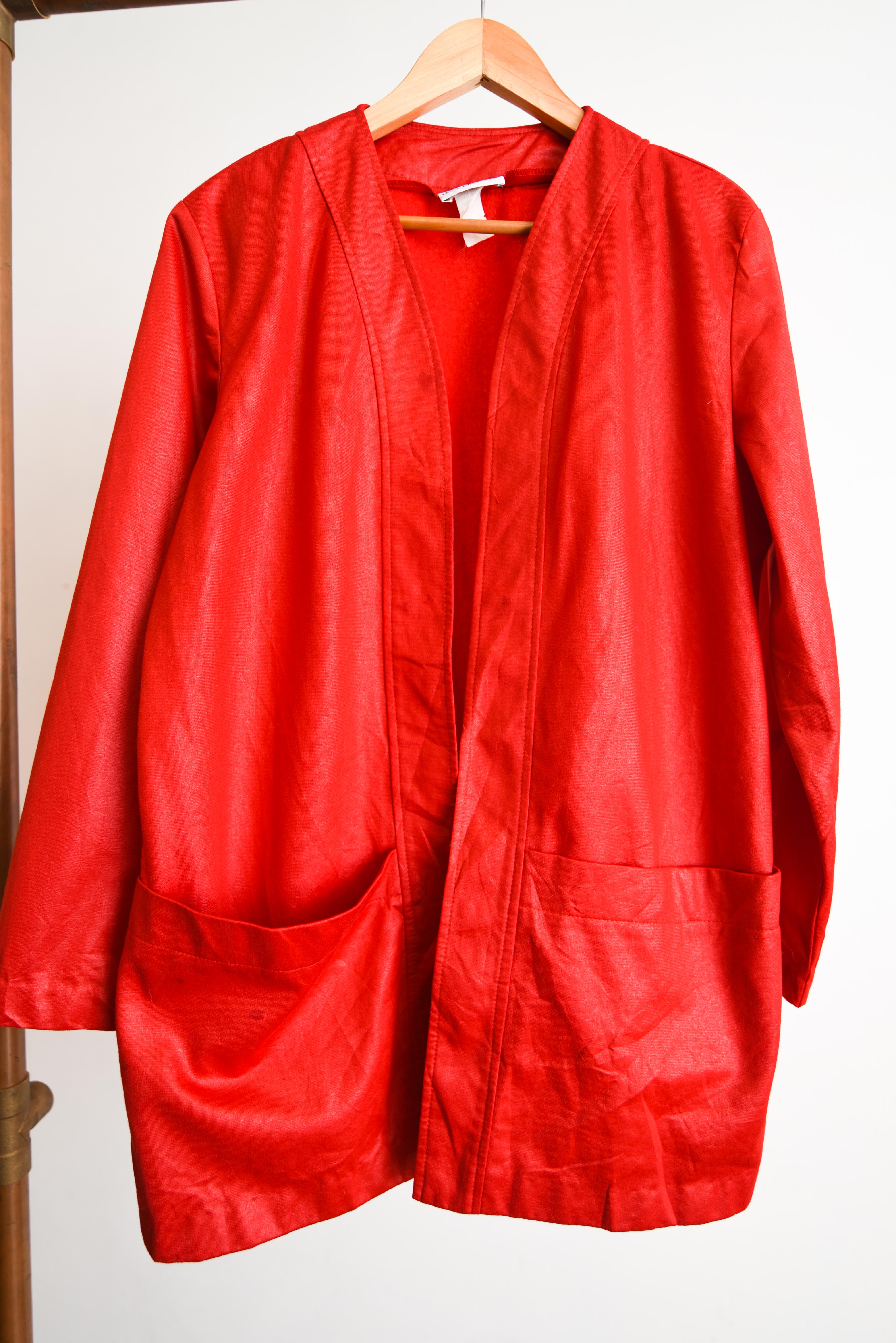 Chaqueta roja tapado vintage