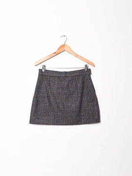 Mini falda gris azulado vntg