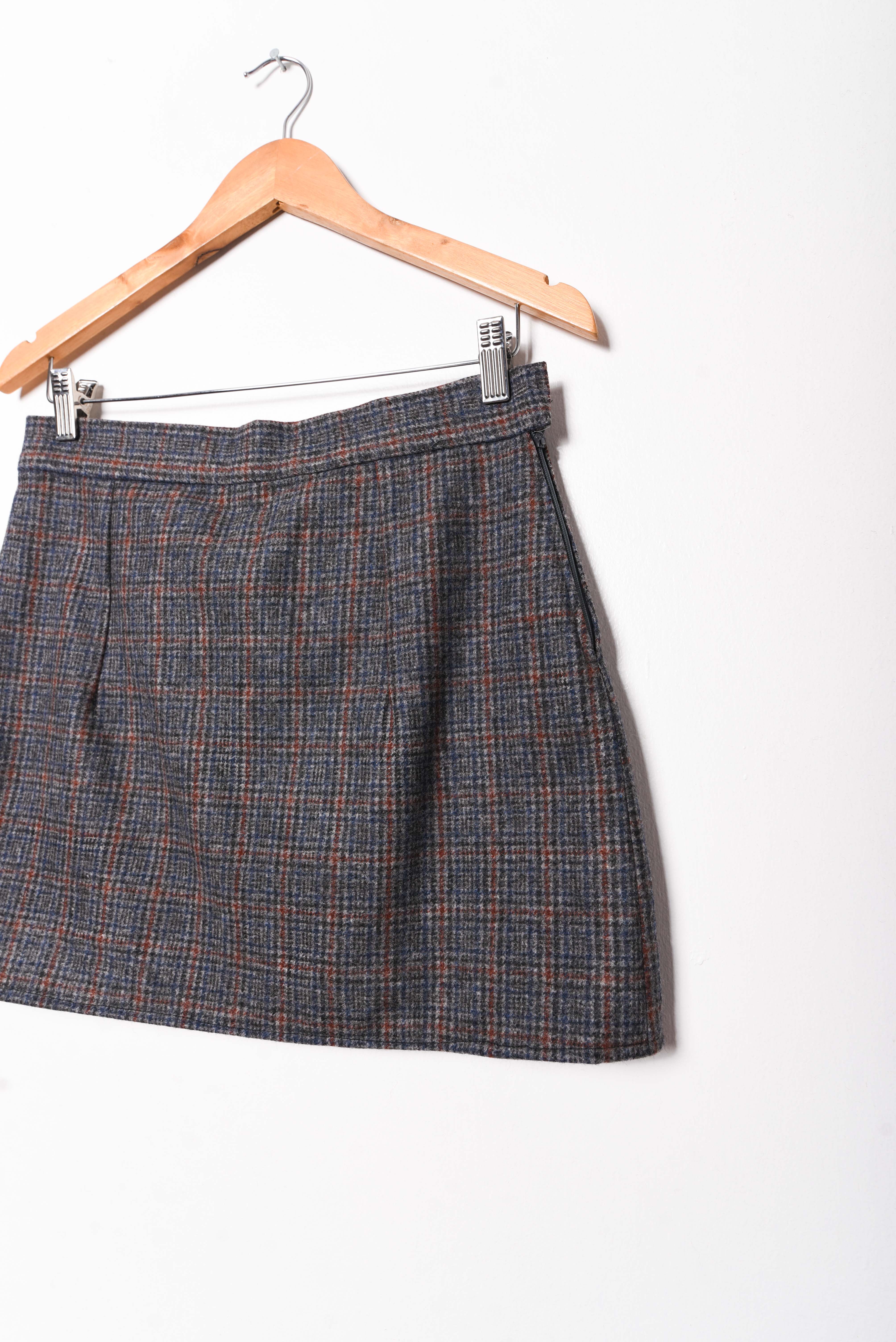 Mini falda gris azulado vntg